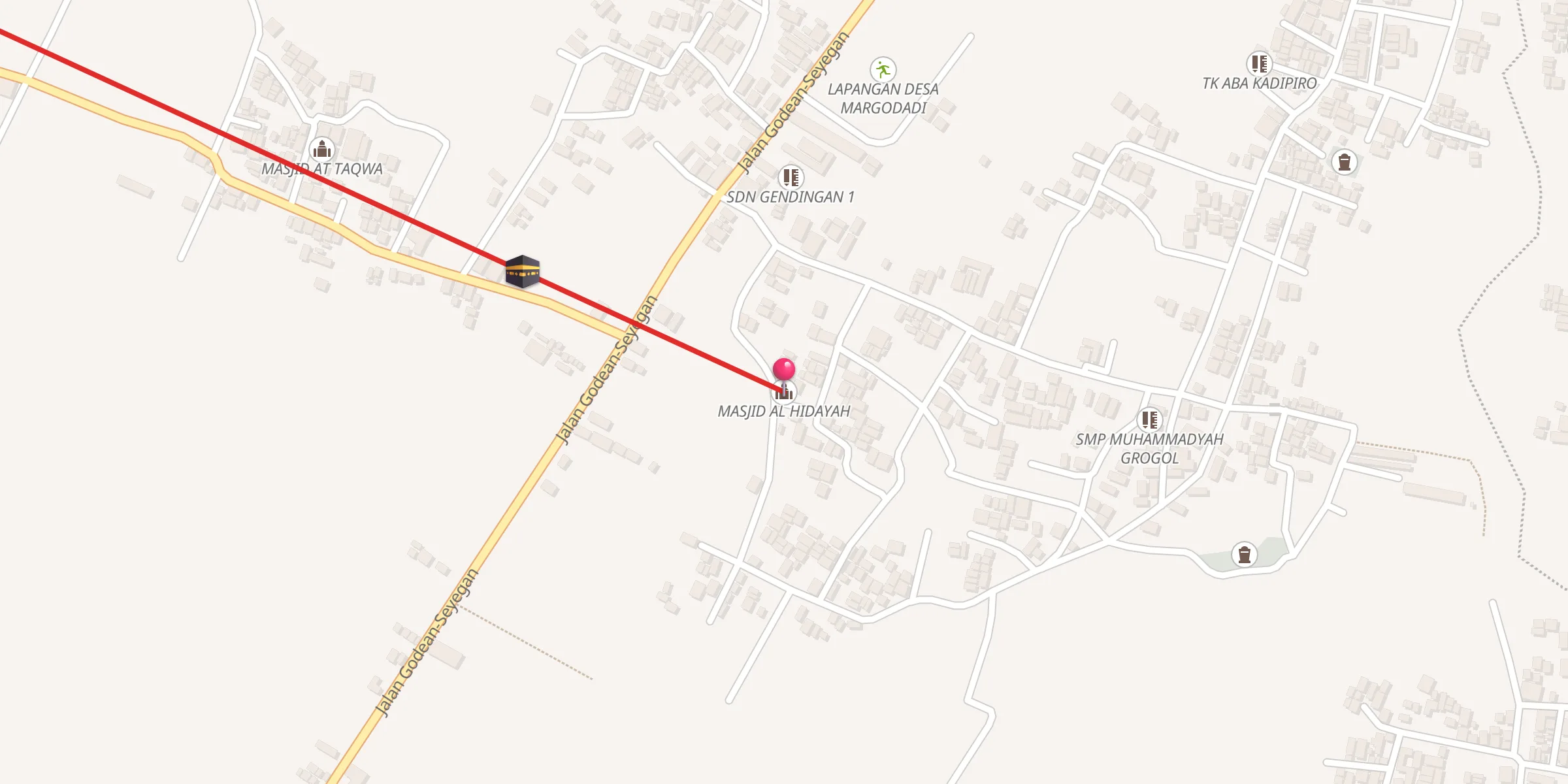 Carte de localisation : MASJID AL HIDAYAH