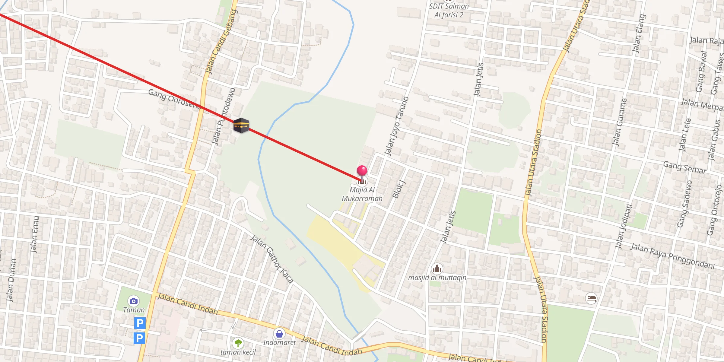 Carte de localisation : Majid Al Mukarromah
