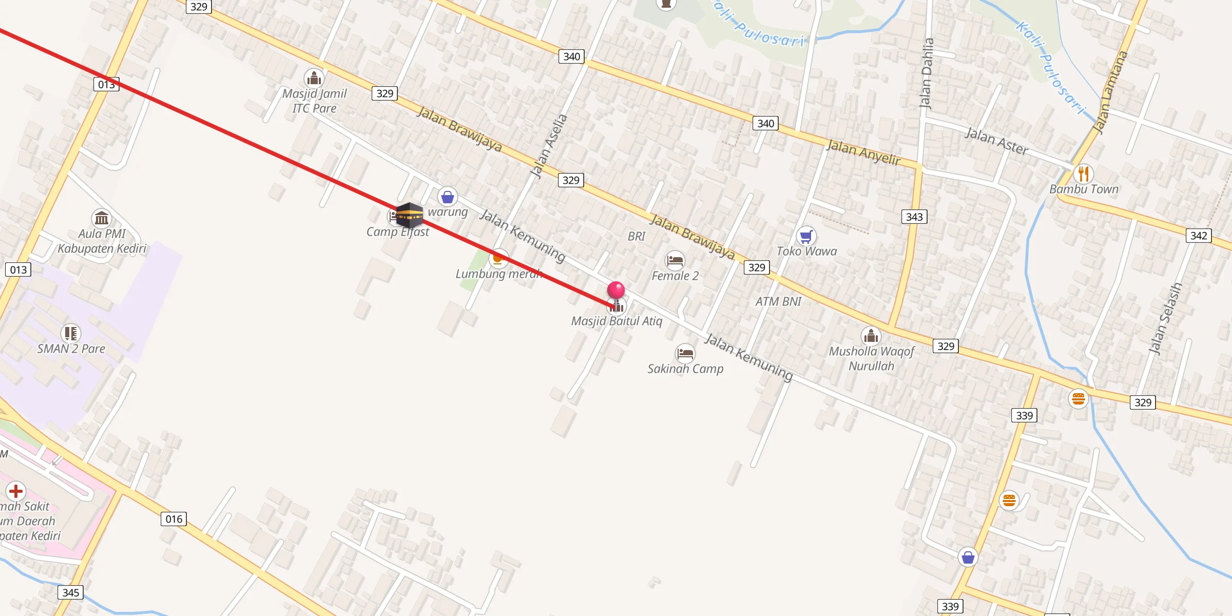 Carte de localisation : Masjid Baitul Atiq