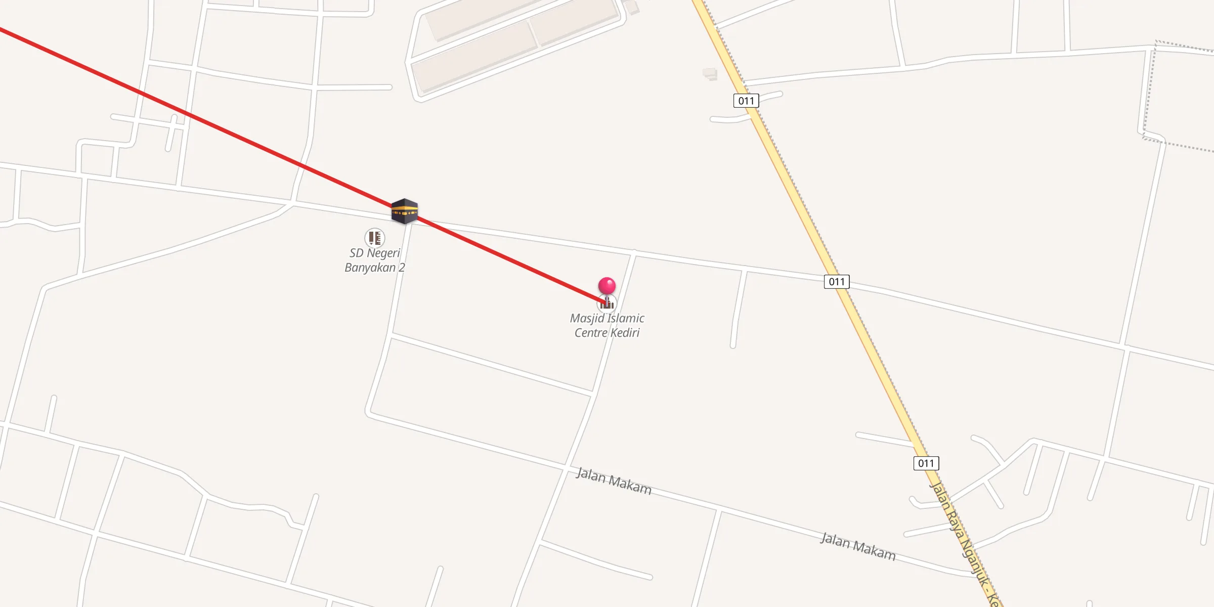 Carte de localisation : Masjid Islamic Centre Kediri