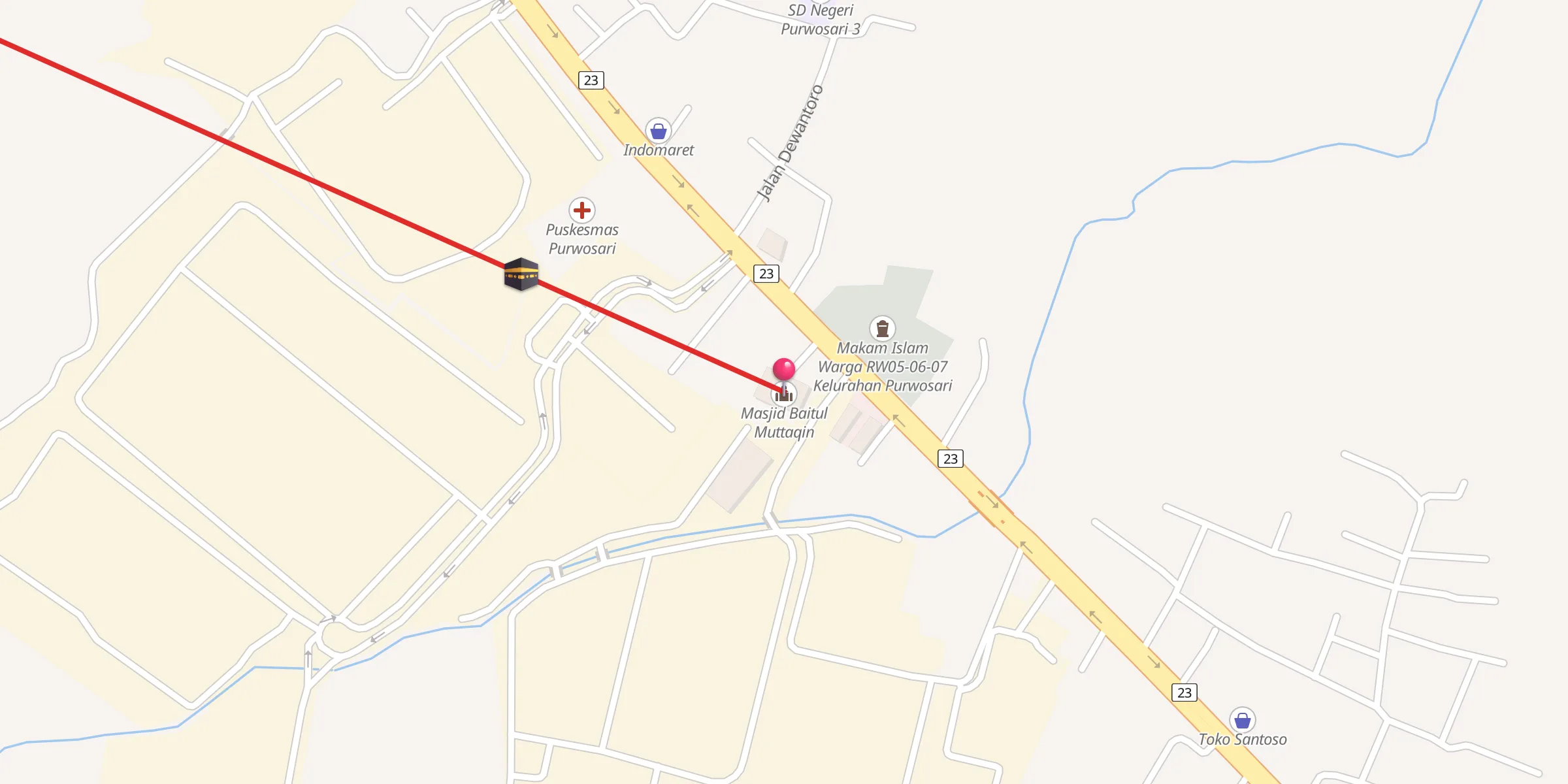 Carte de localisation : Masjid Baitul Muttaqin