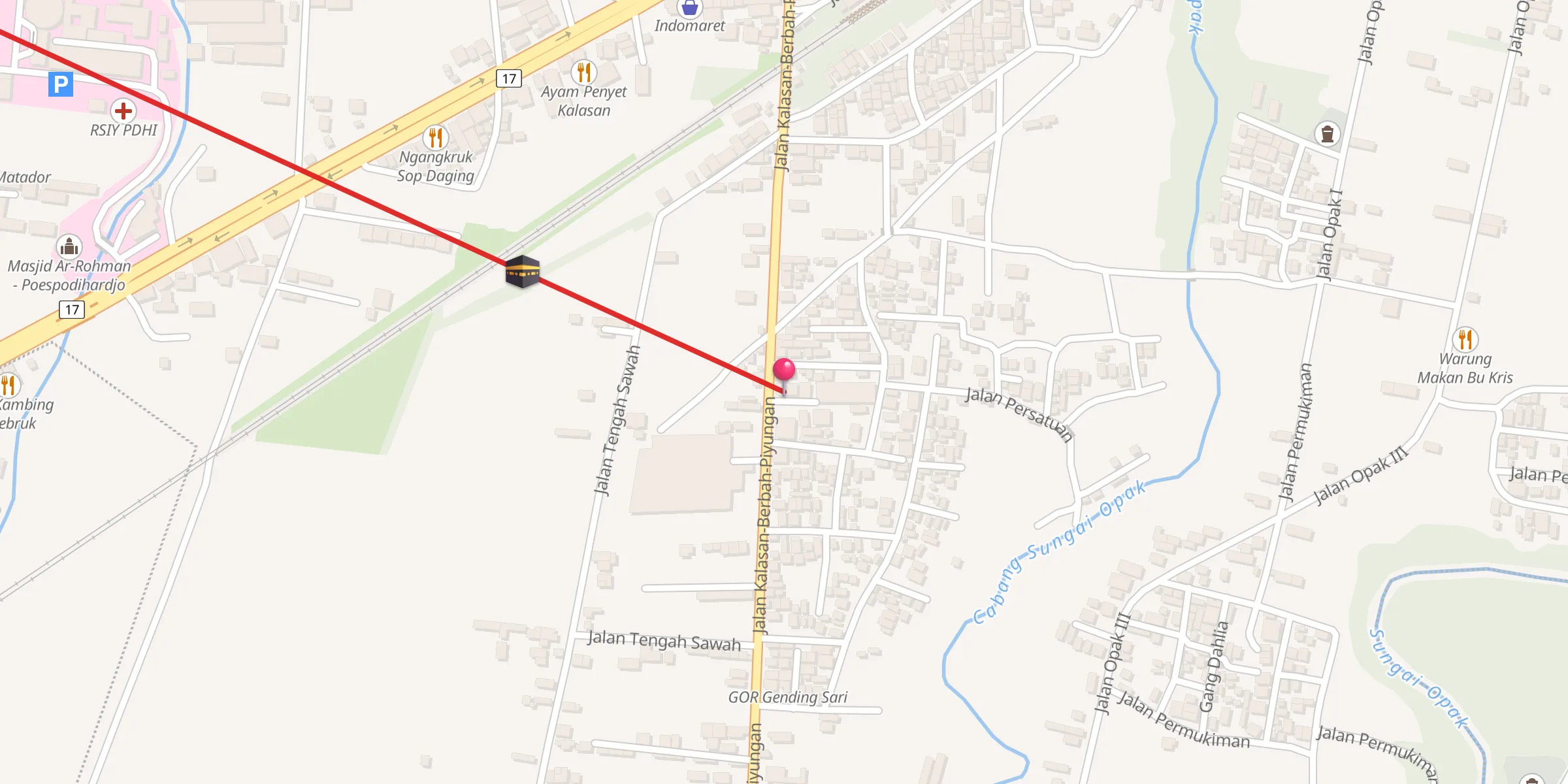 Carte de localisation : MASJID GENDINGAN