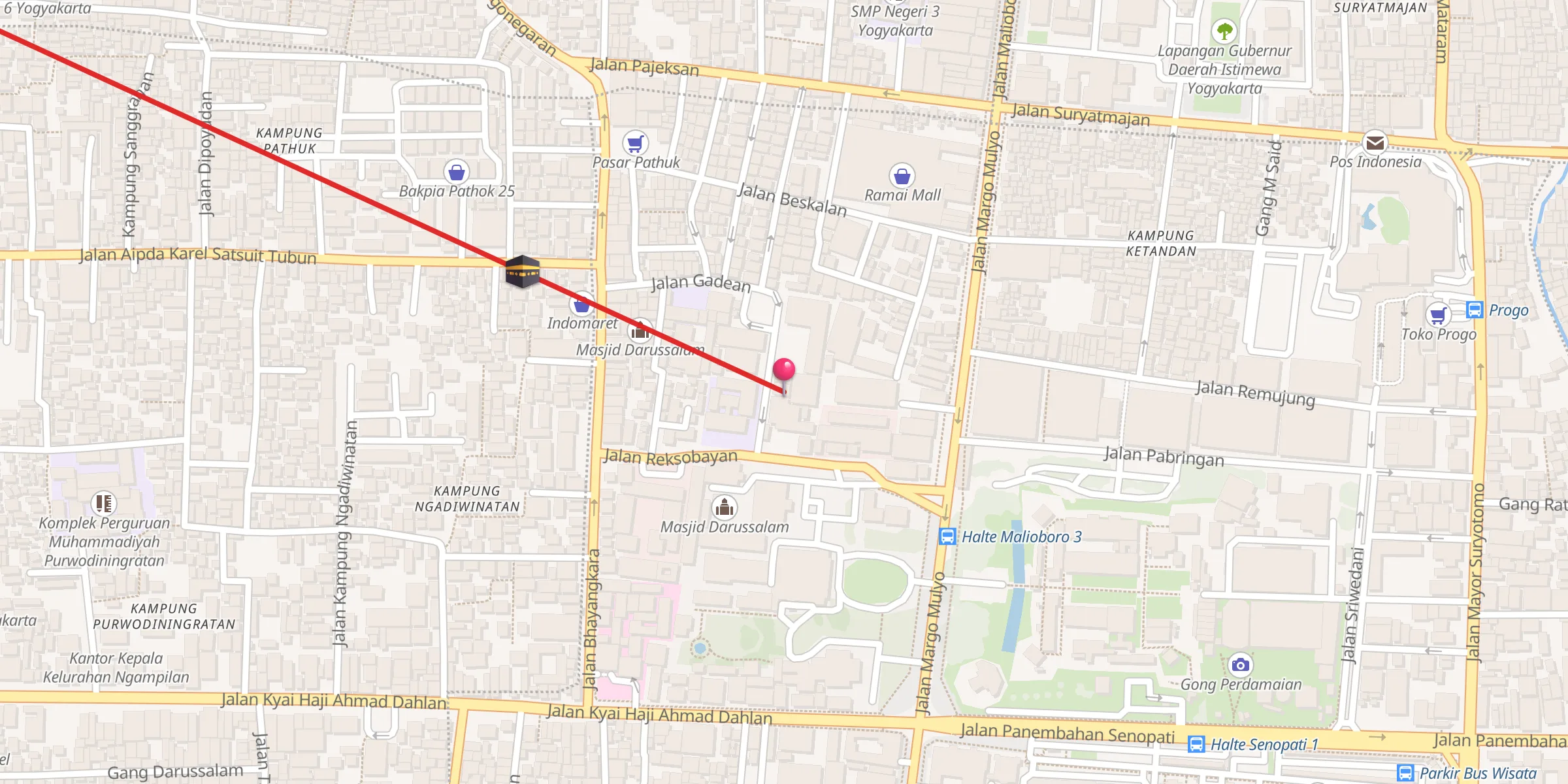 Carte de localisation : Masjid AL HIDAYAH Korem 072 Pamungkas Yogyakarta