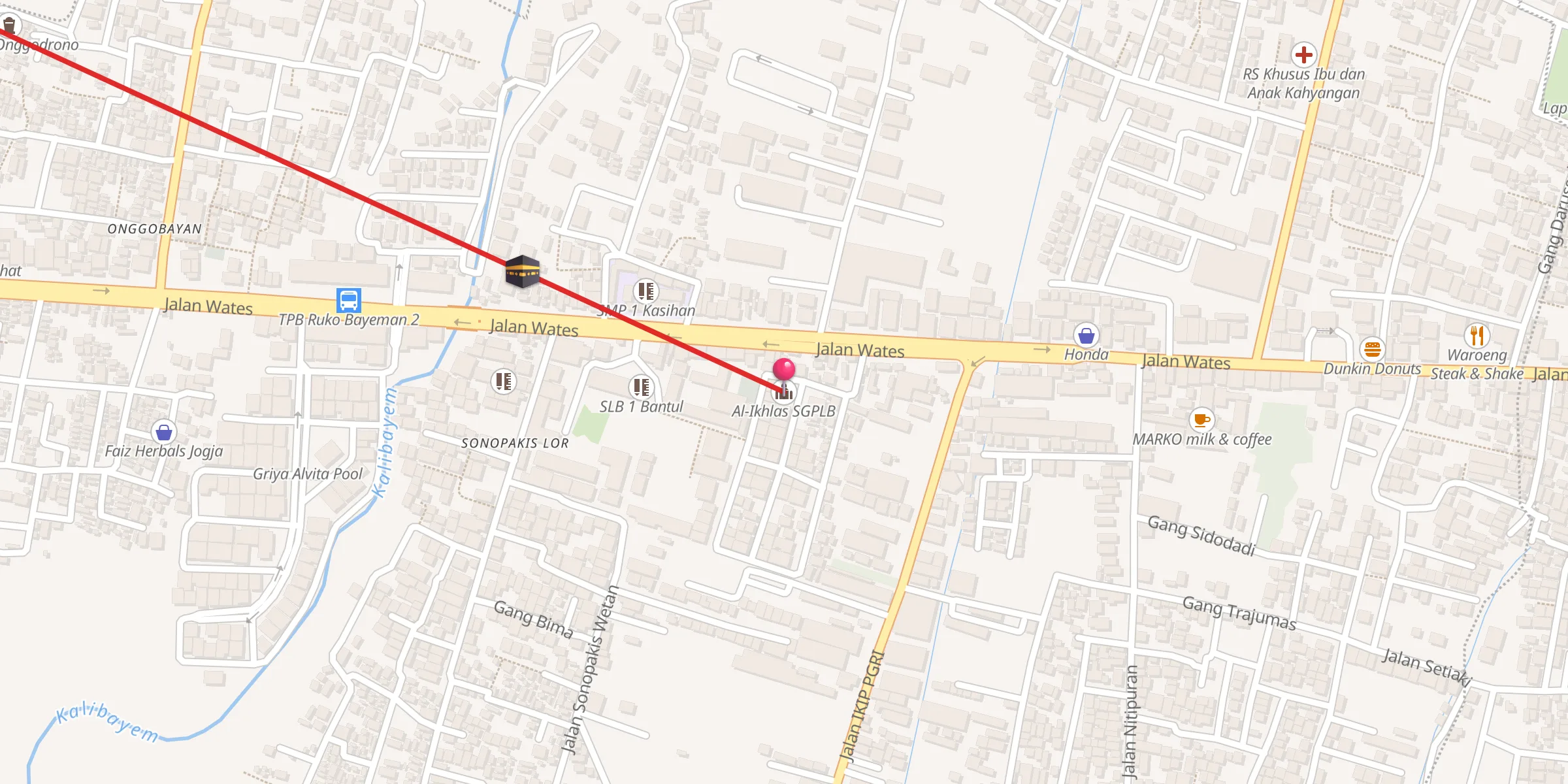 Carte de localisation : Al-Ikhlas SGPLB
