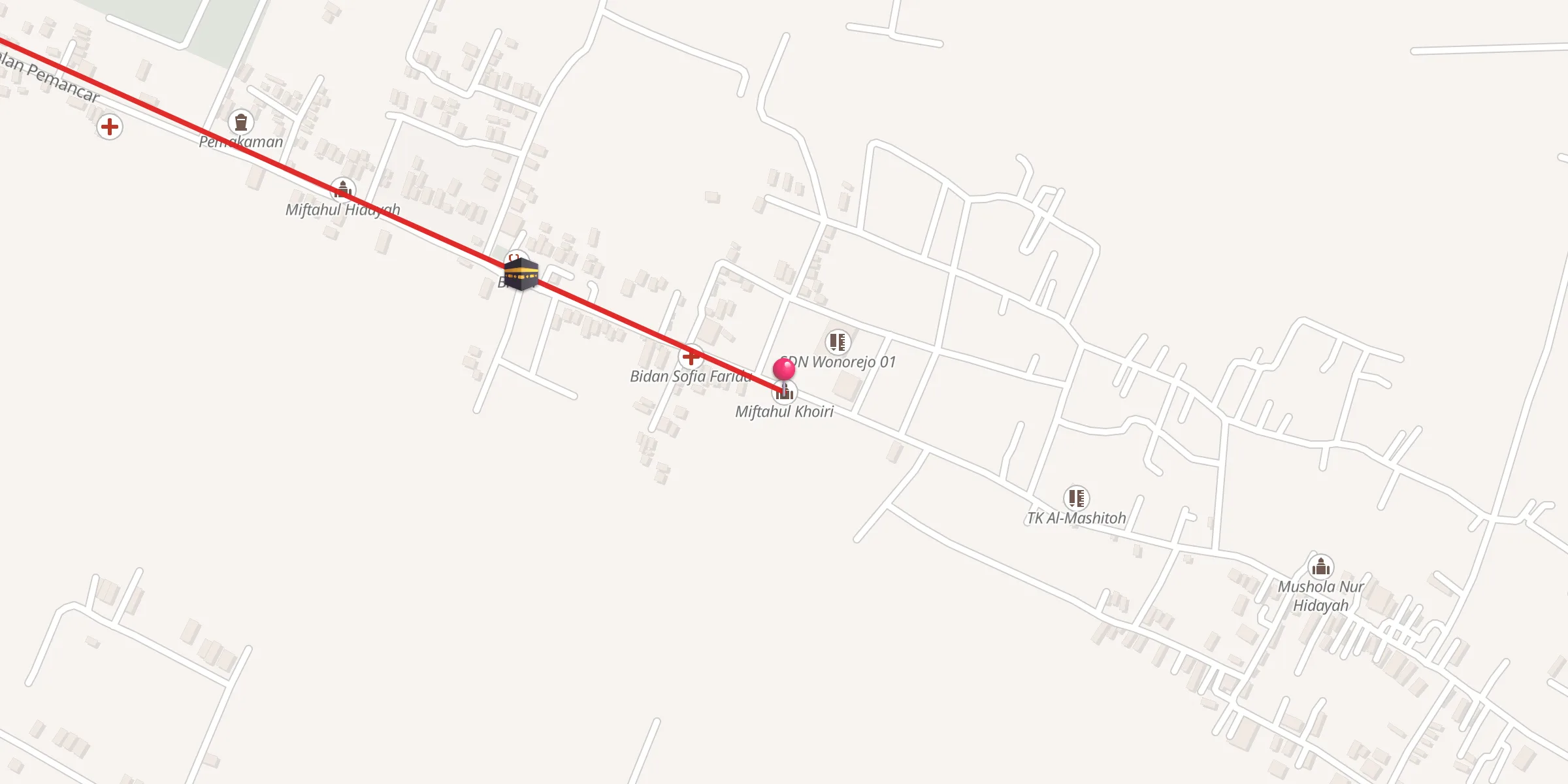 Carte de localisation : Miftahul Khoiri