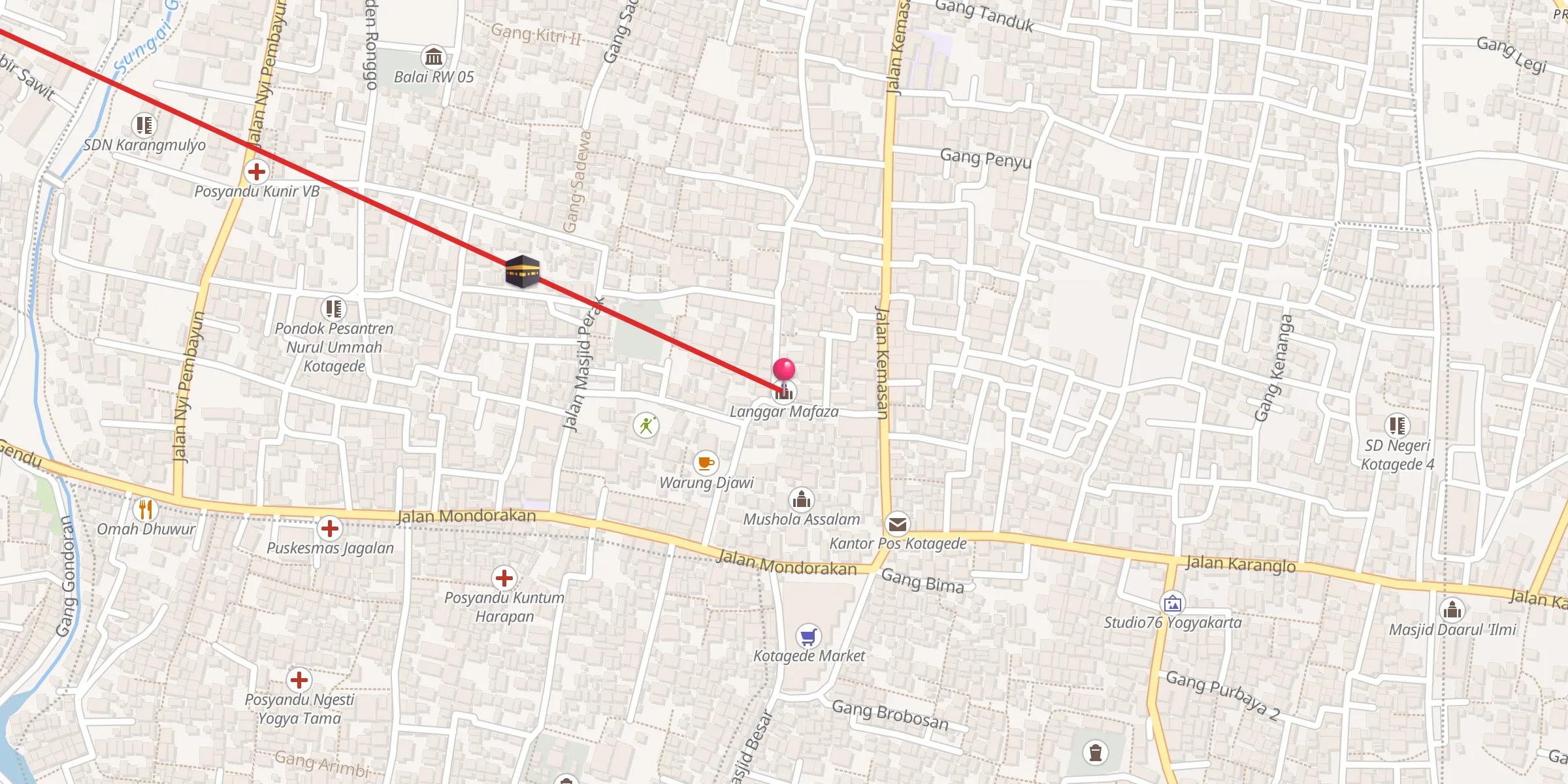Carte de localisation : Langgar Mafaza