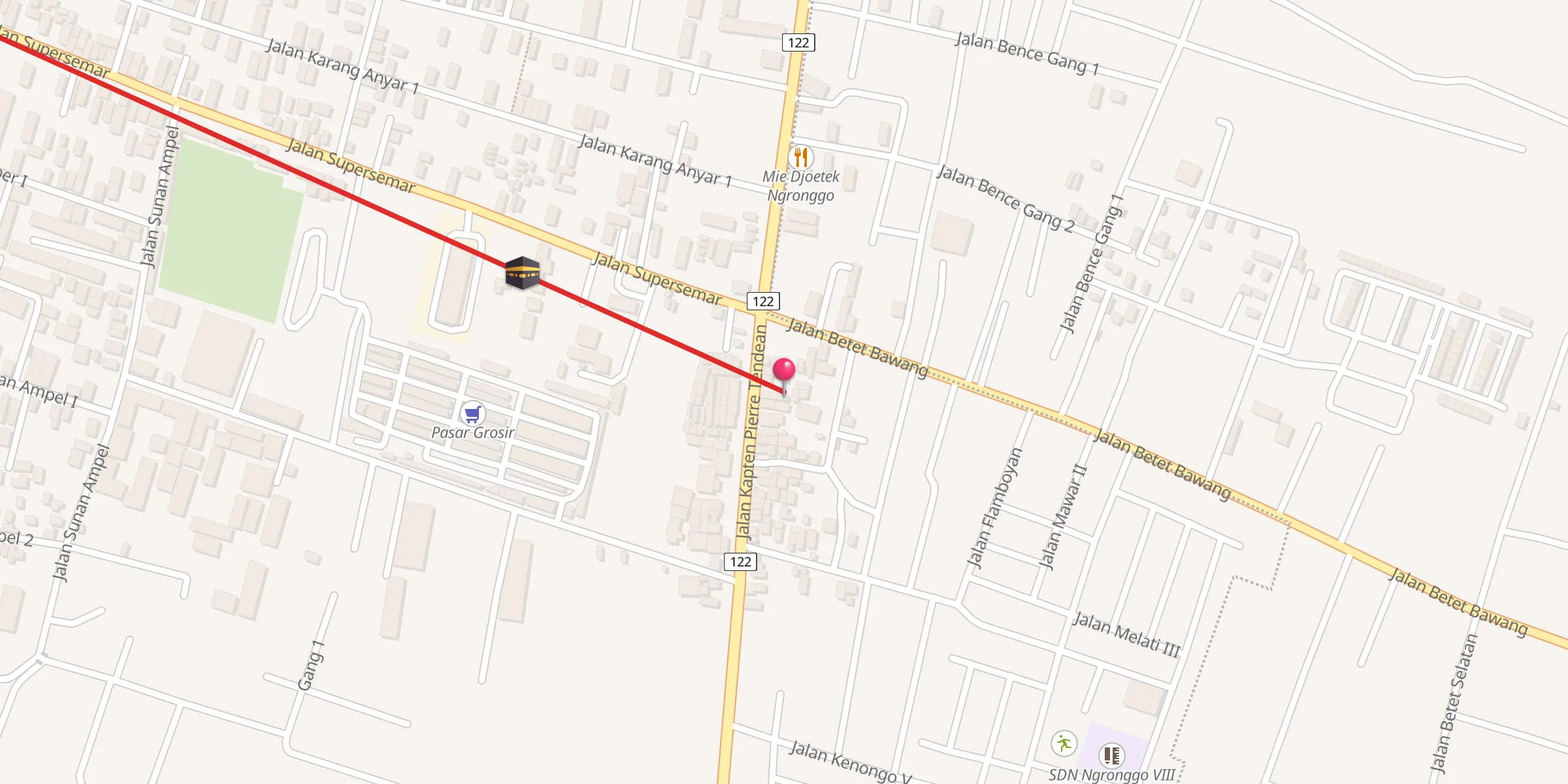 Carte de localisation : Galipat-Mbahman-Ngronggo