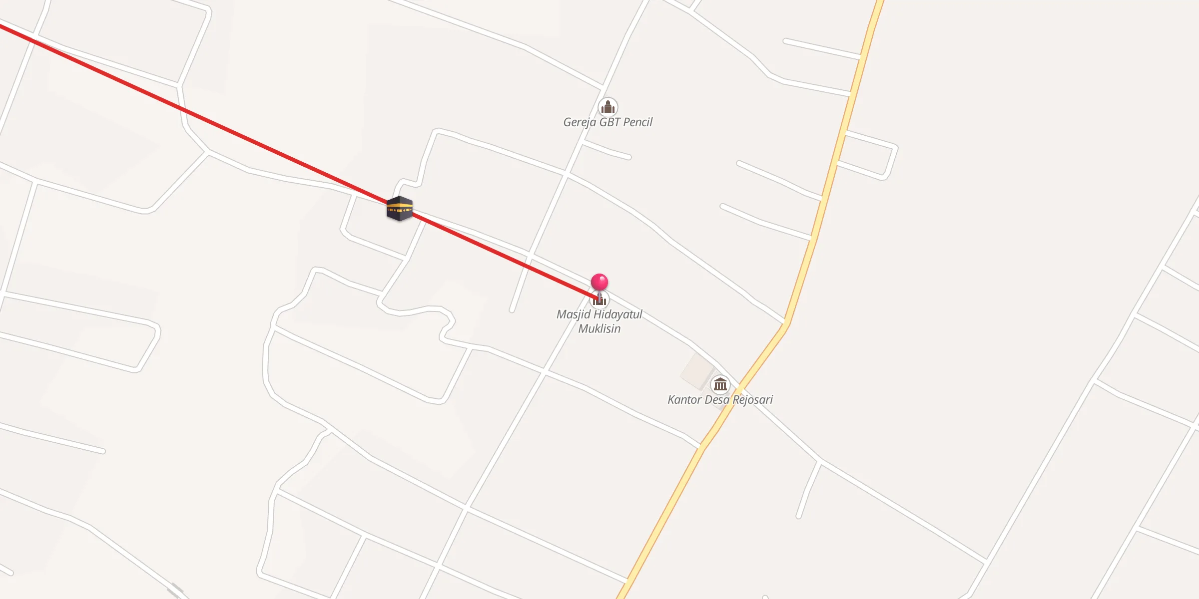 Carte de localisation : Masjid Hidayatul Muklisin