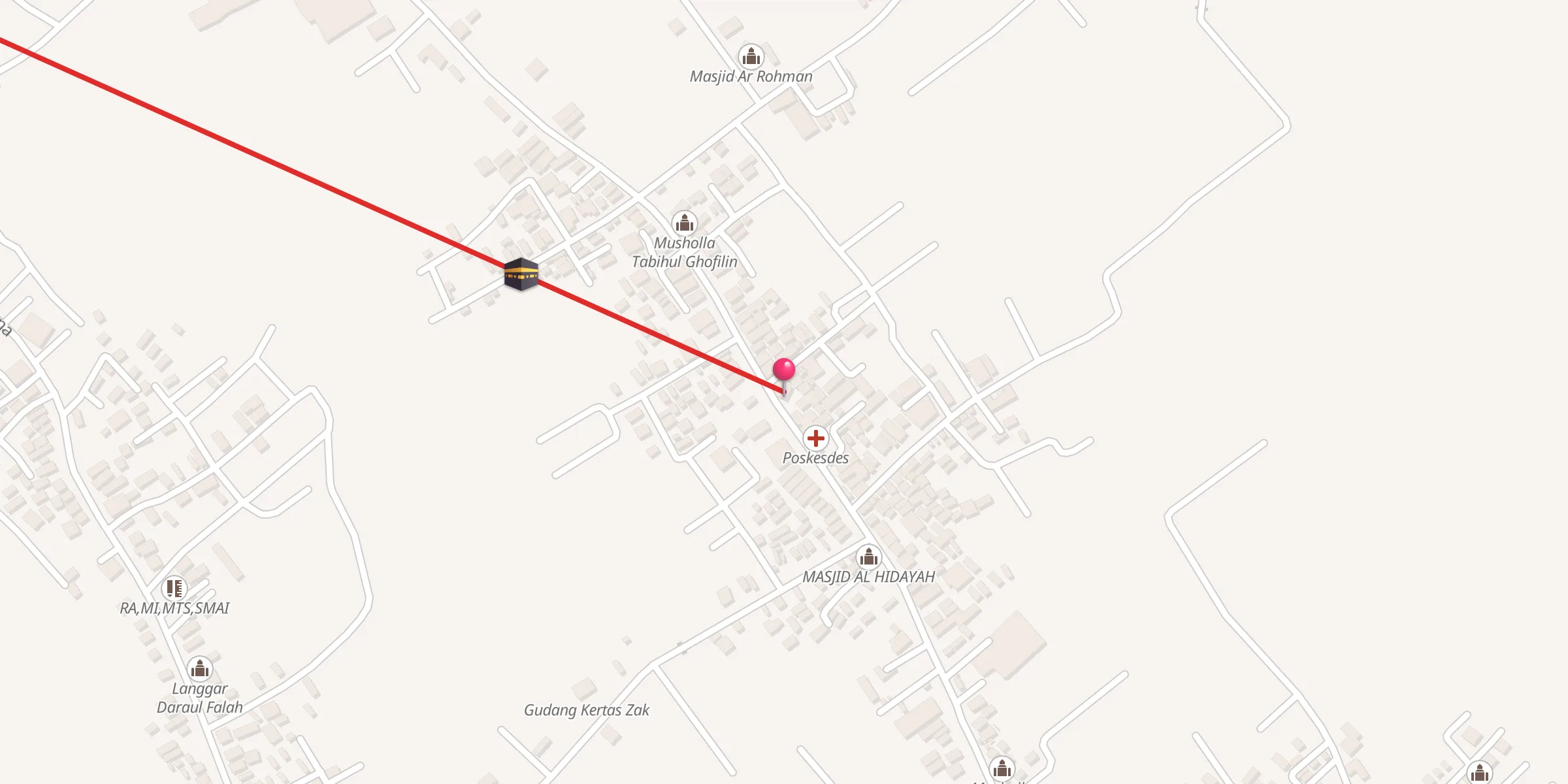 Carte de localisation : Masjid Al Hidayah