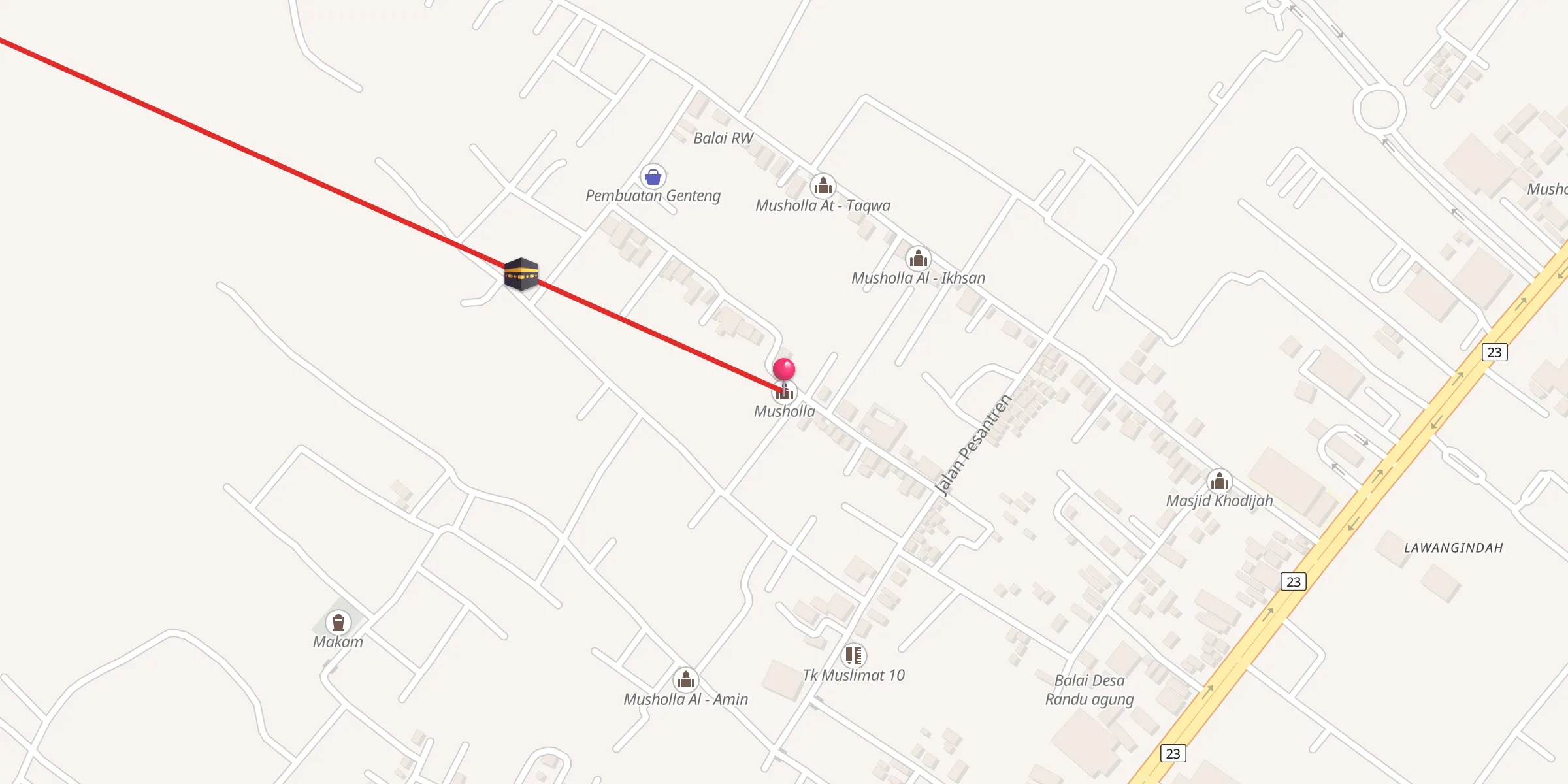 Carte de localisation : Musholla
