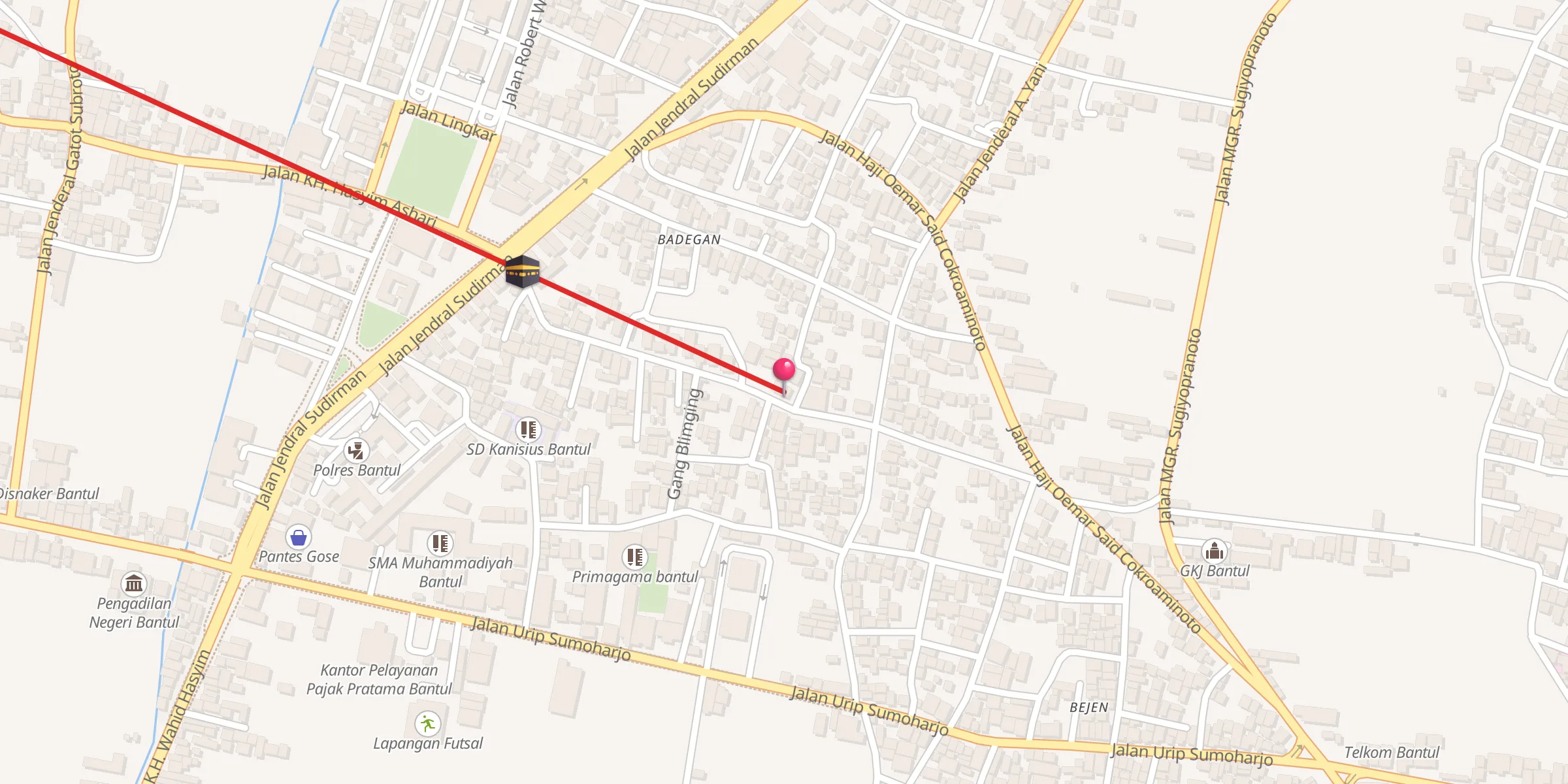 Carte de localisation : Masjid Al Muqorrobin
