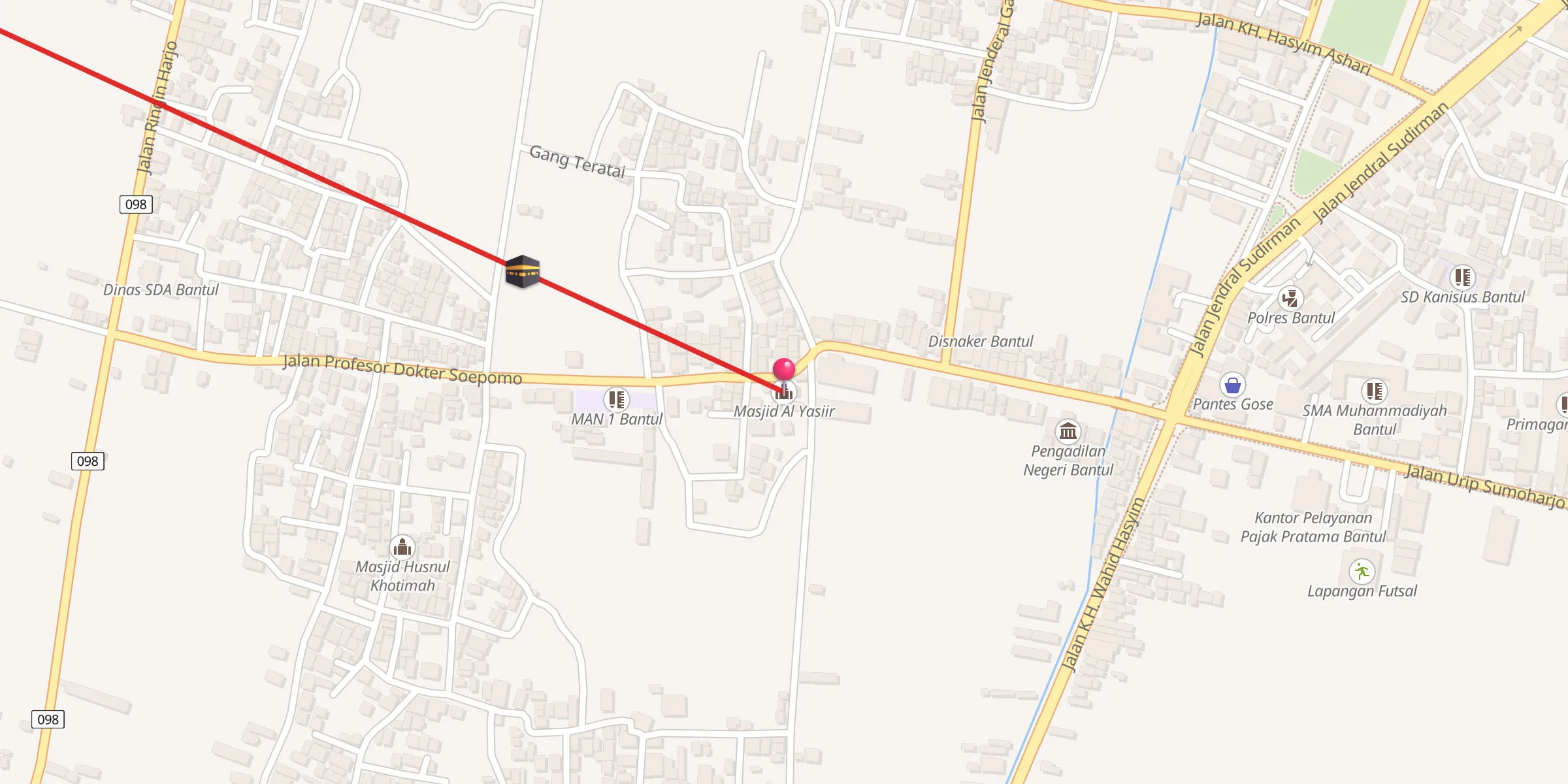 Carte de localisation : Masjid Al Yasiir