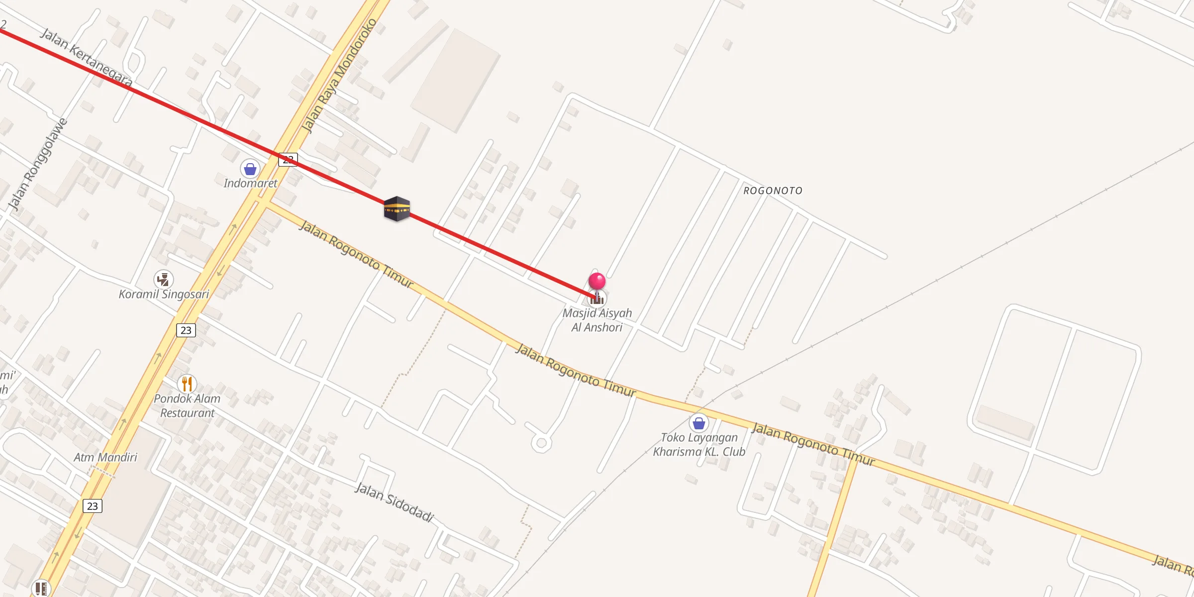 Carte de localisation : Masjid Aisyah Al Anshori