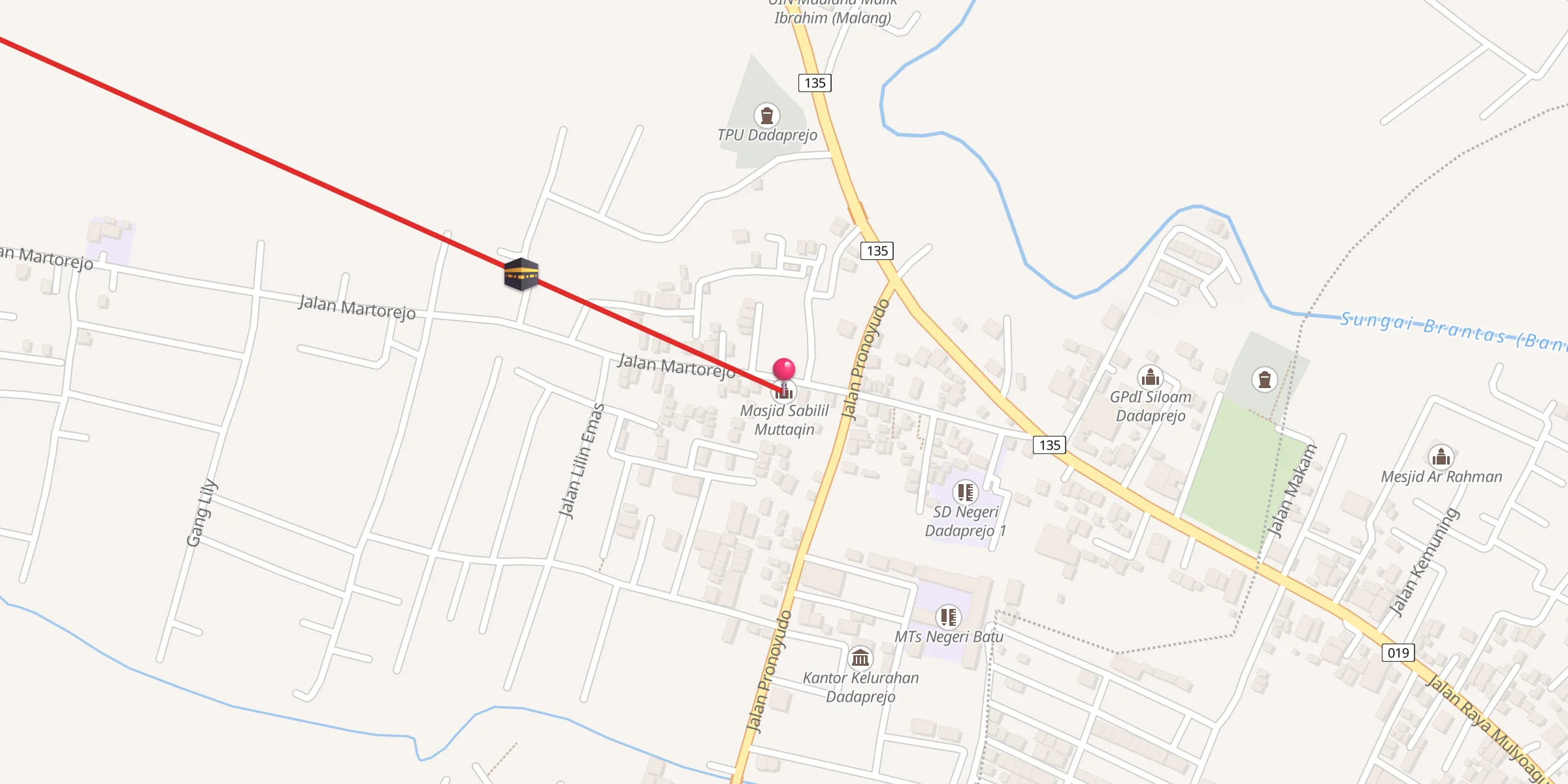 Carte de localisation : Masjid Sabilil Muttaqin