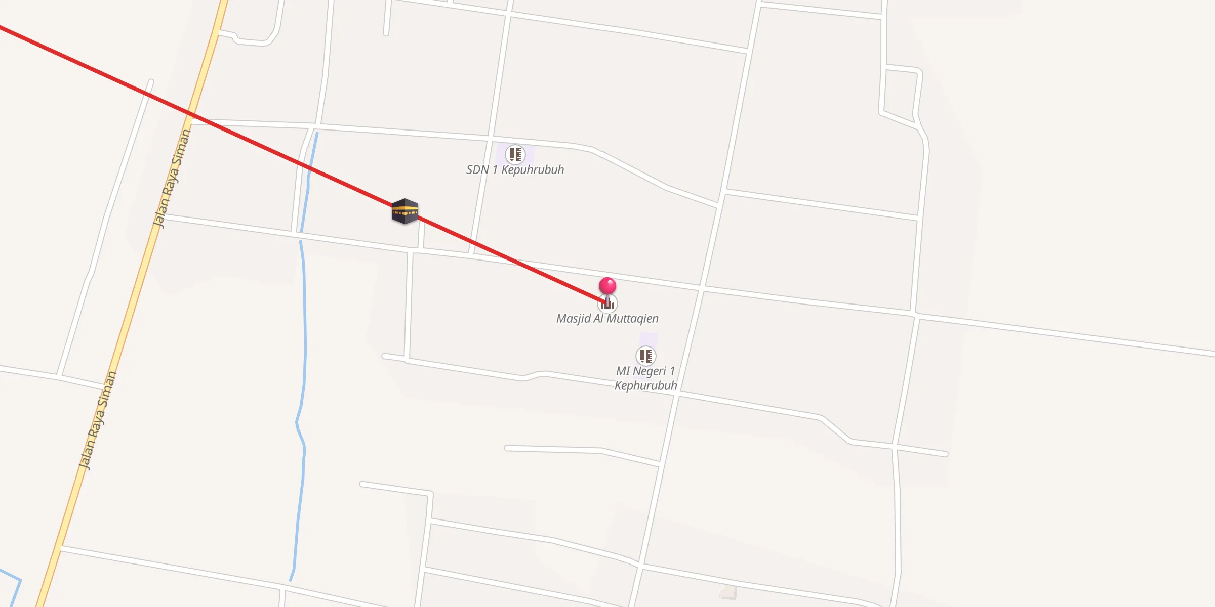 Carte de localisation : Masjid Al Muttaqien