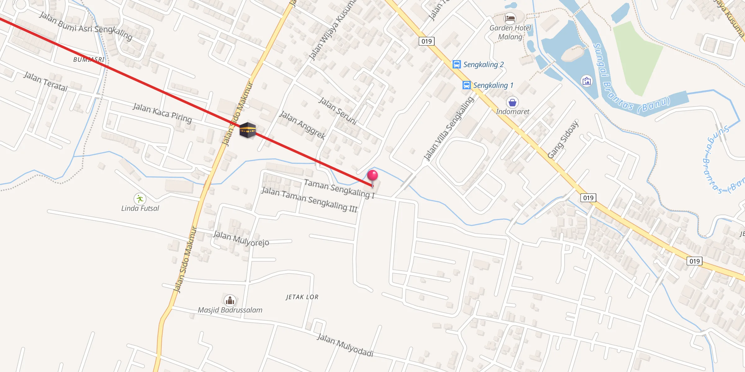 Carte de localisation : Masjid Baitul Makmur