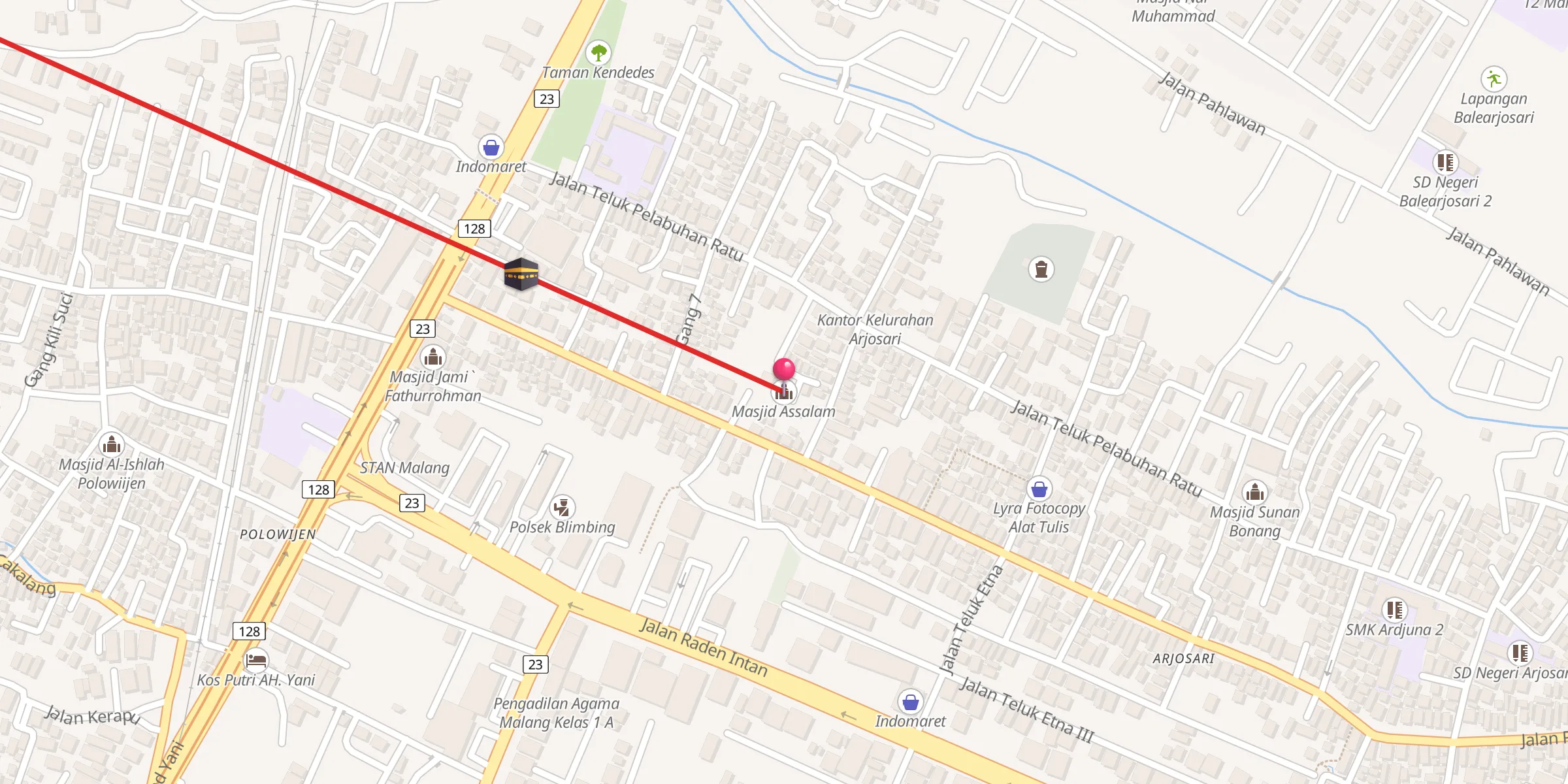 Carte de localisation : Masjid Assalam