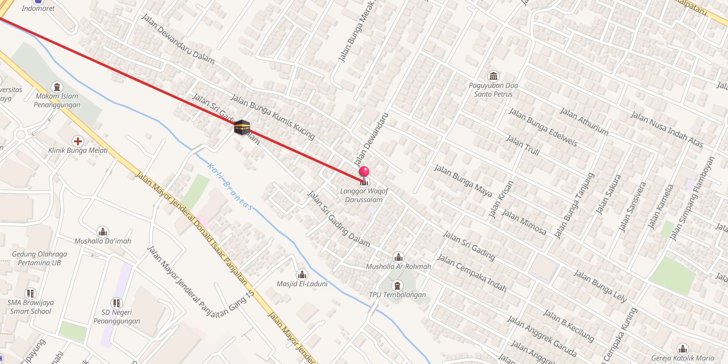 Carte de localisation : Langgar Waqof Darussalam