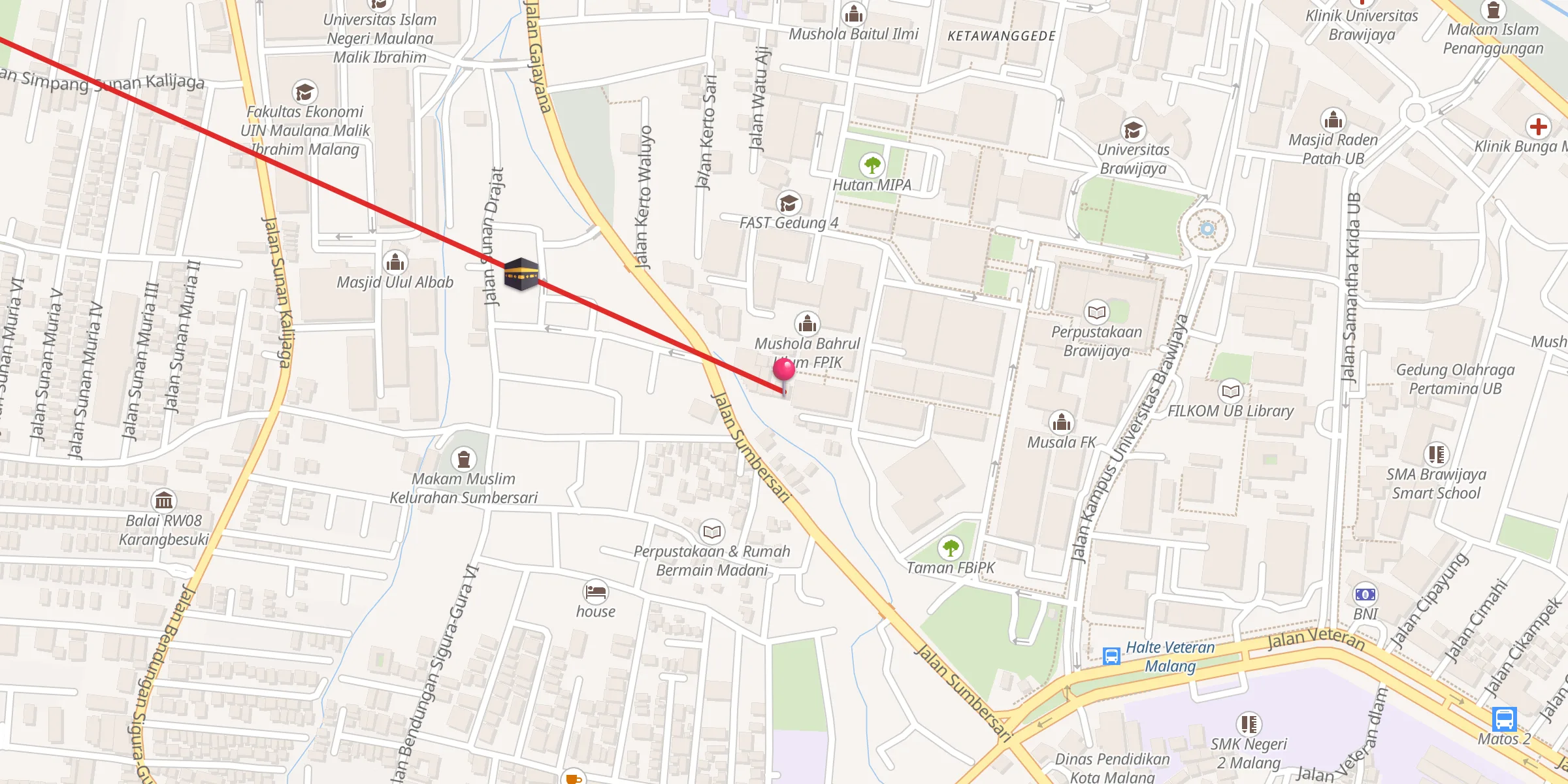 Carte de localisation : FBiPK Mushola