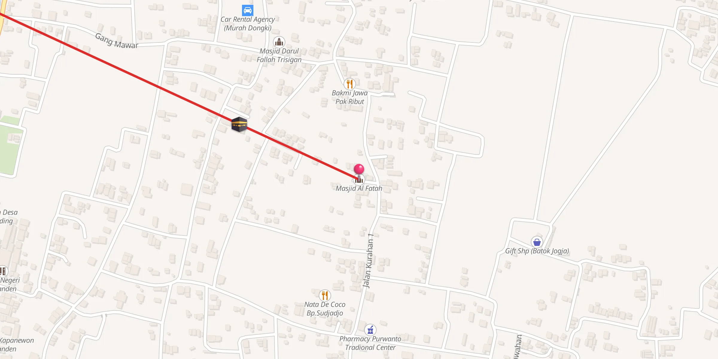Carte de localisation : Masjid Al Fatah