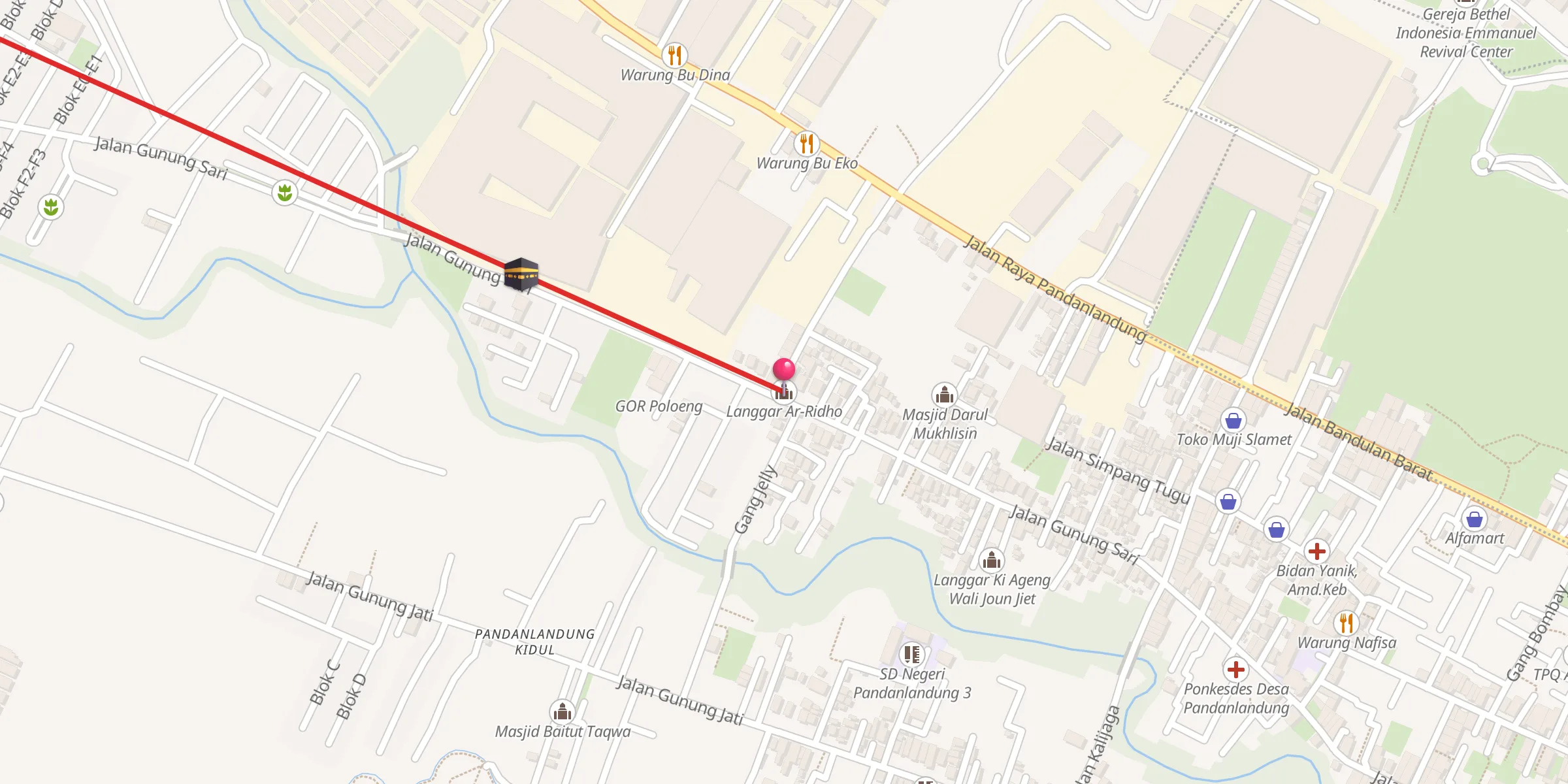Carte de localisation : Langgar Ar-Ridho