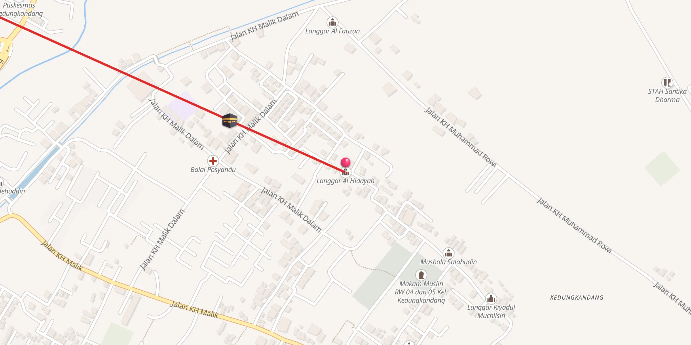 Carte de localisation : Langgar Al Hidayah