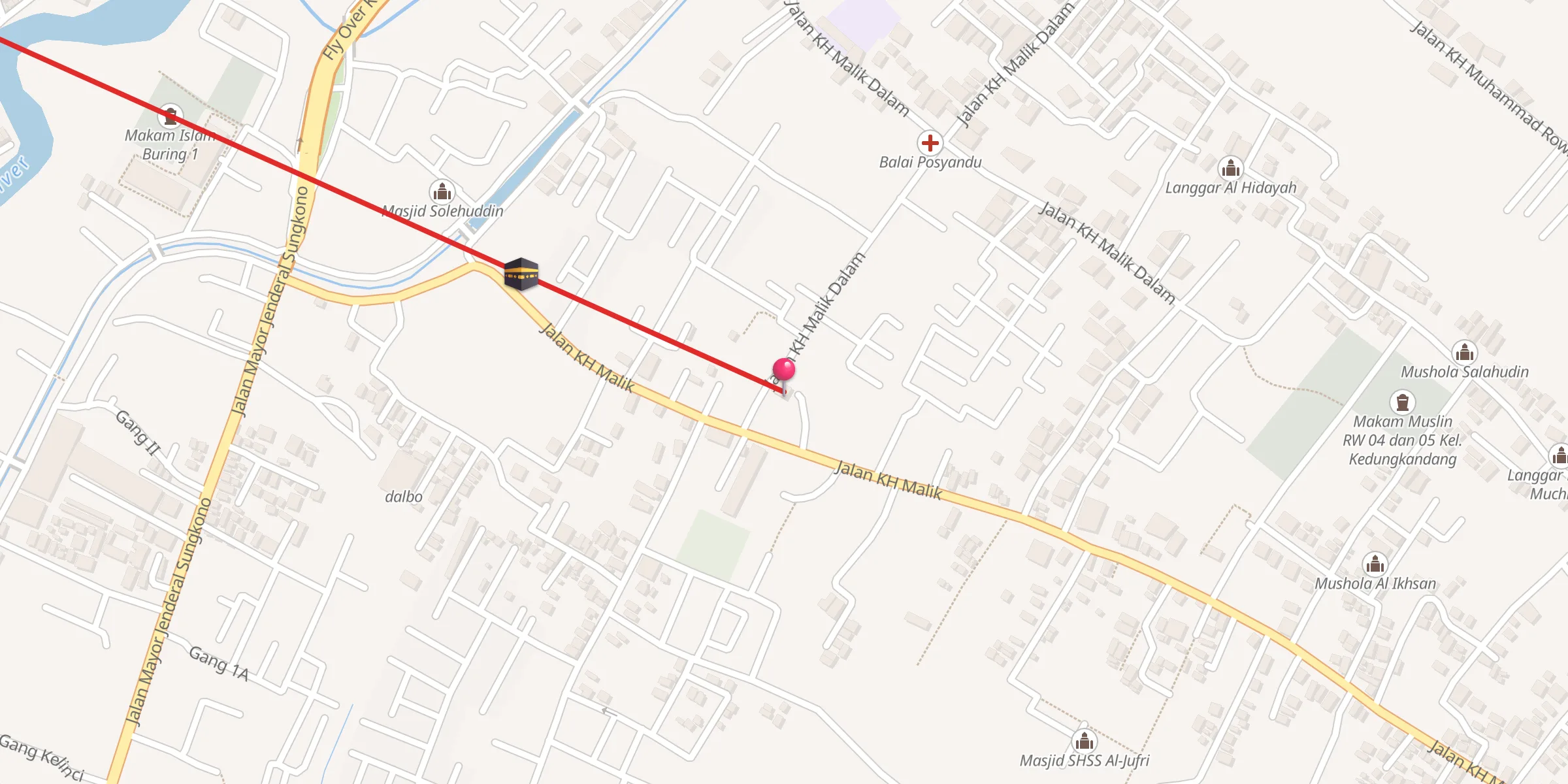 Carte de localisation : Langgar Al Mikroj