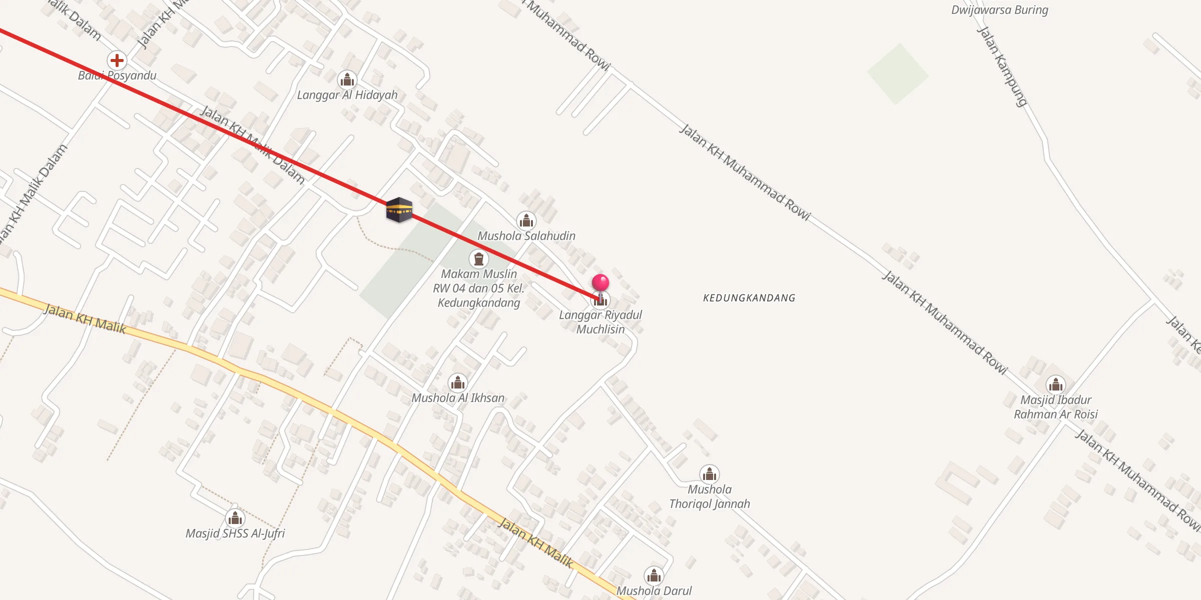 Carte de localisation : Langgar Riyadul Muchlisin