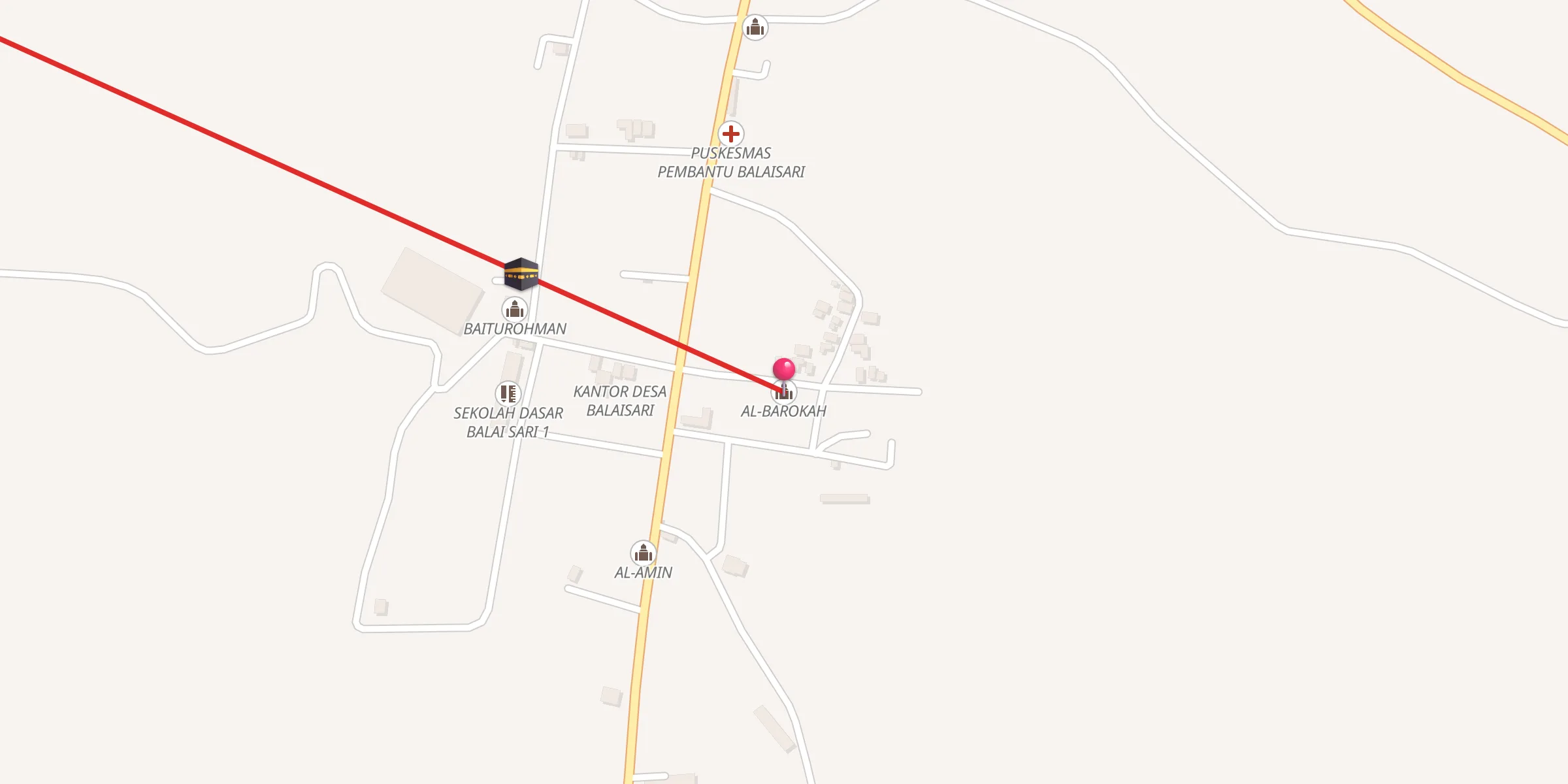 Carte de localisation : AL-BAROKAH