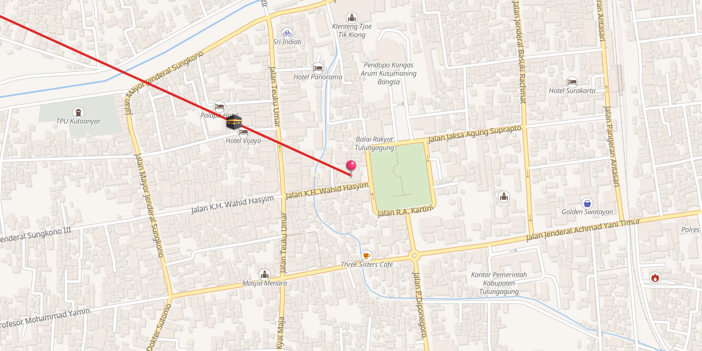 Carte de localisation : Masjid Agung Tulungagung