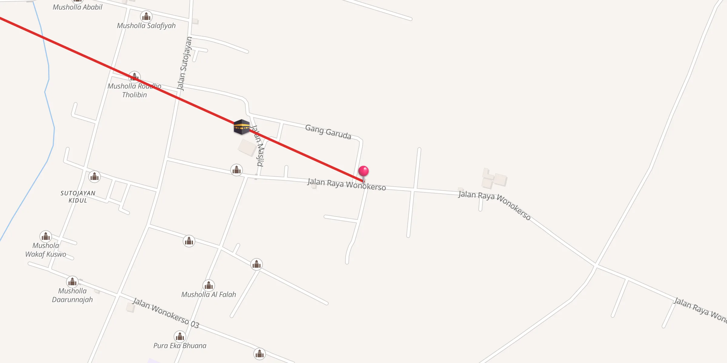 Carte de localisation : Langgar Al-Hidayah