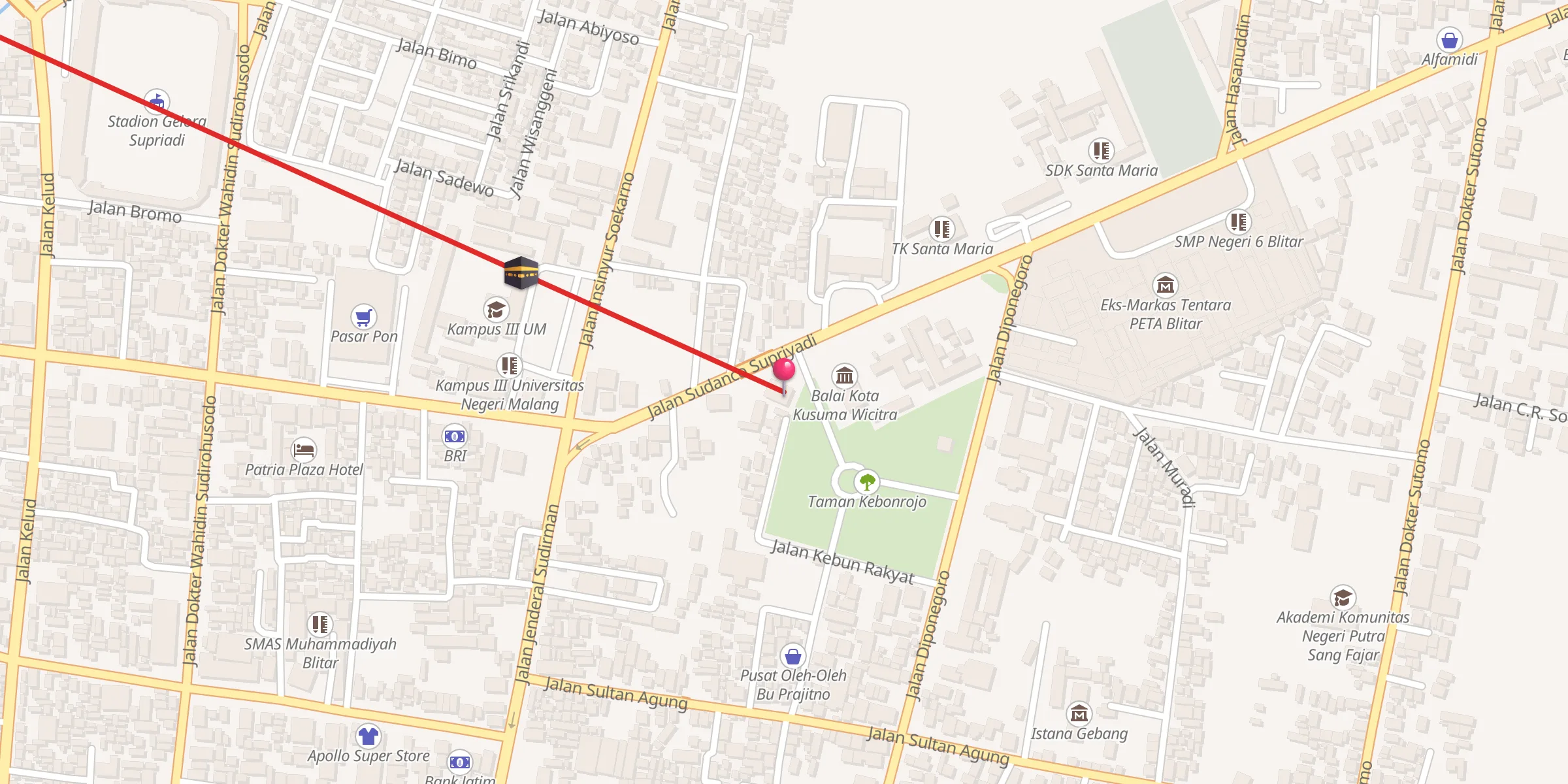 Carte de localisation : Masjid Syuhada Haji