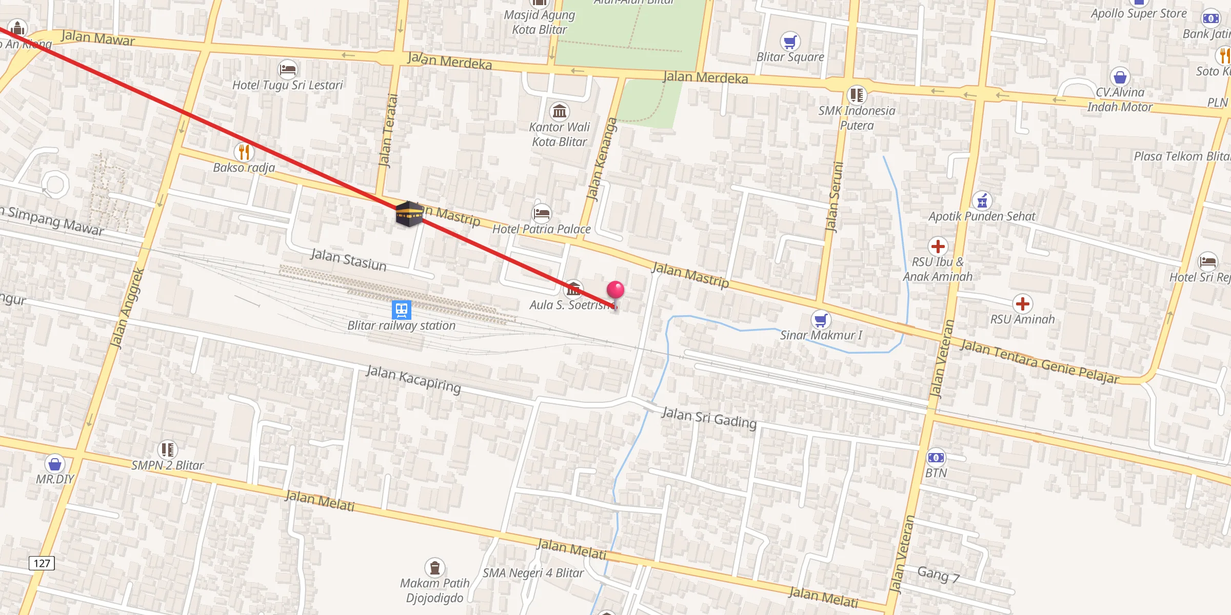 Carte de localisation : Musholla Al Fattaah