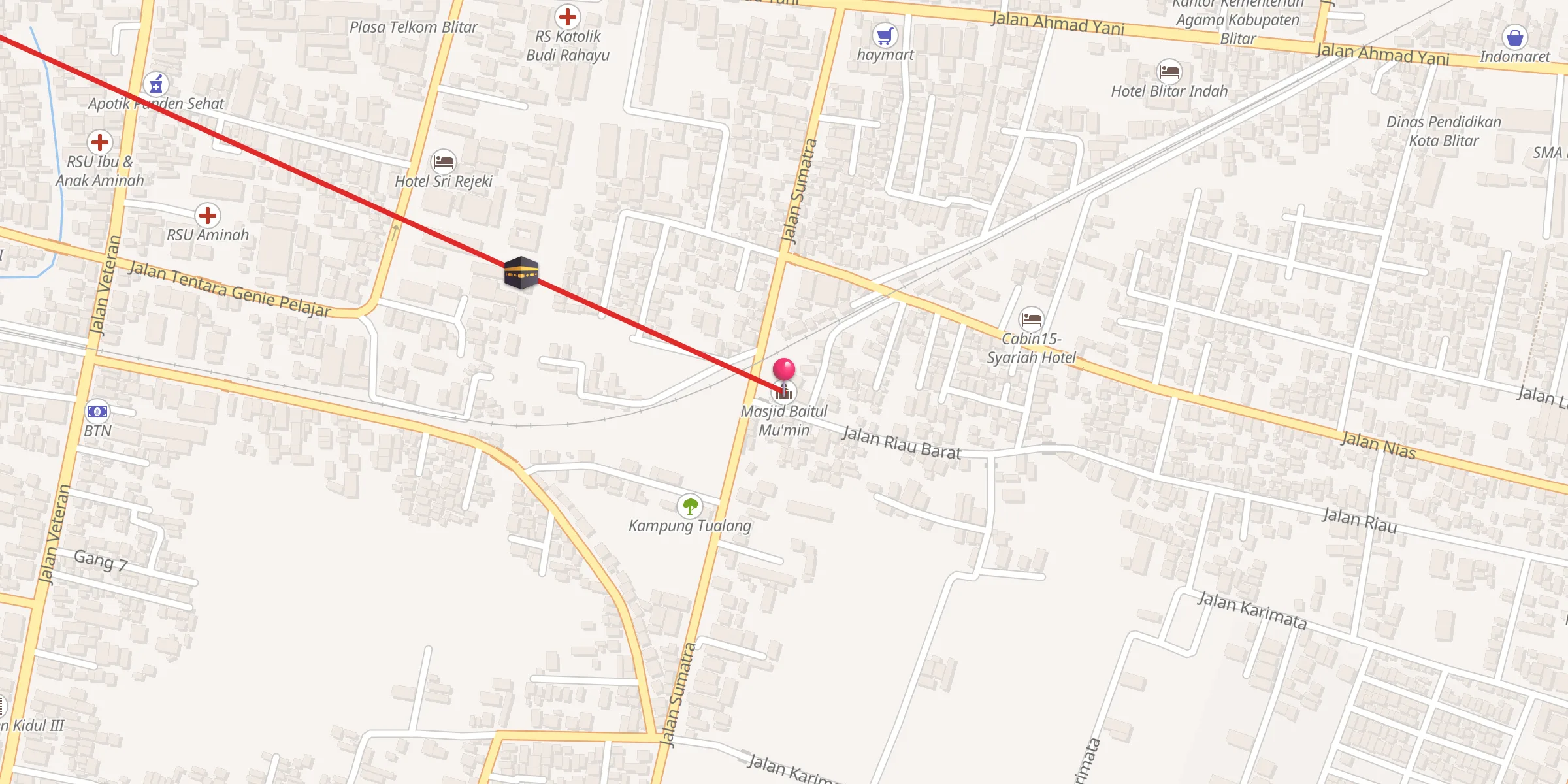 Carte de localisation : Masjid Baitul Mu'min