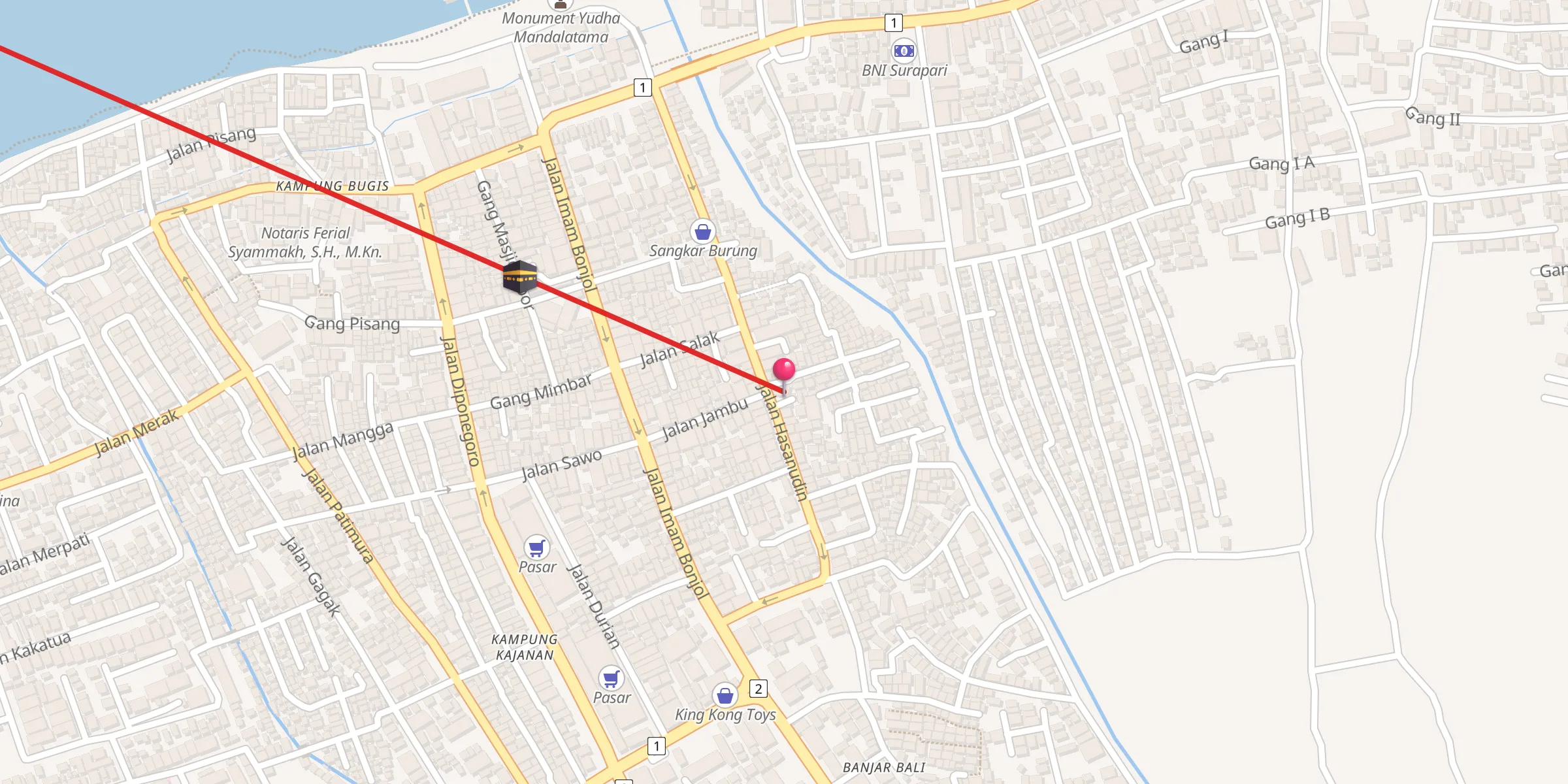 Carte de localisation : Masjid Nurul