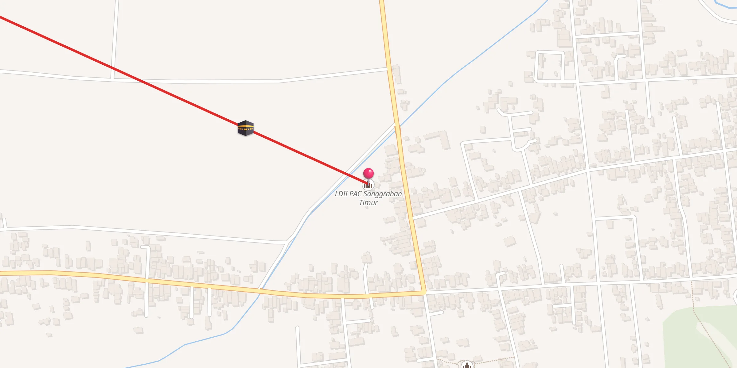 Carte de localisation : LDII PAC Sanggrahan Timur
