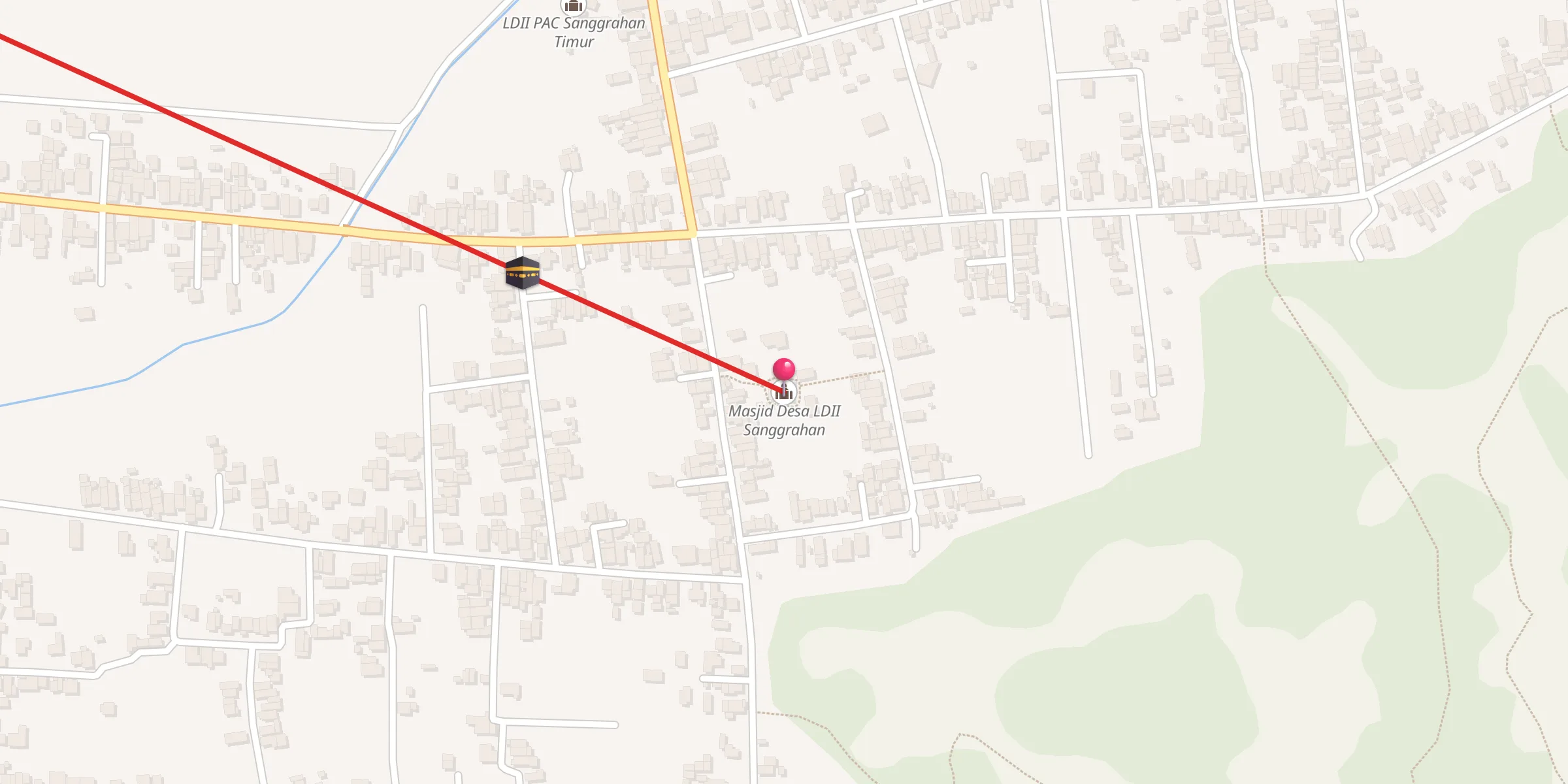 Carte de localisation : Masjid Desa LDII Sanggrahan