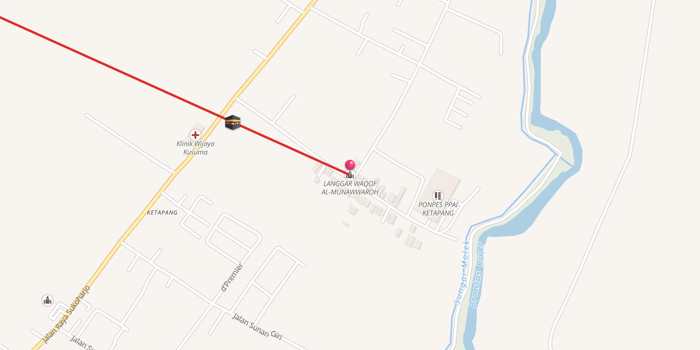 Carte de localisation : LANGGAR WAQOF AL-MUNAWWAROH
