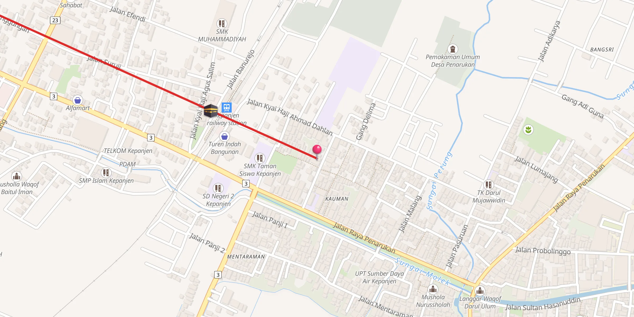 Carte de localisation : Langgar Waqof Manarul Abidin
