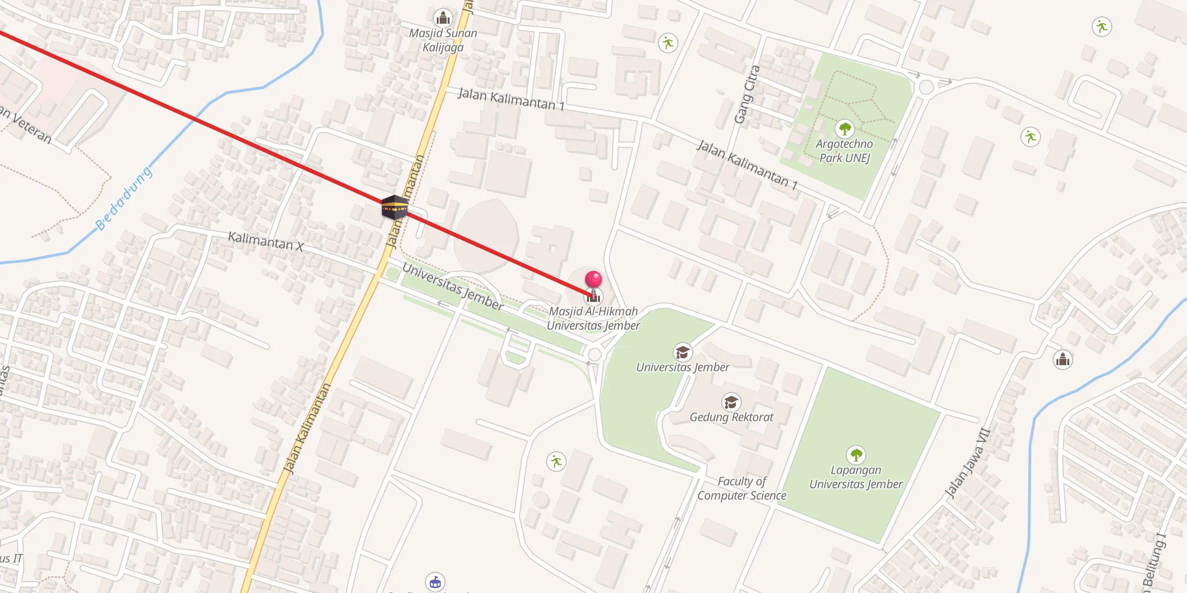 Carte de localisation : Masjid Al-Hikmah Universitas Jember