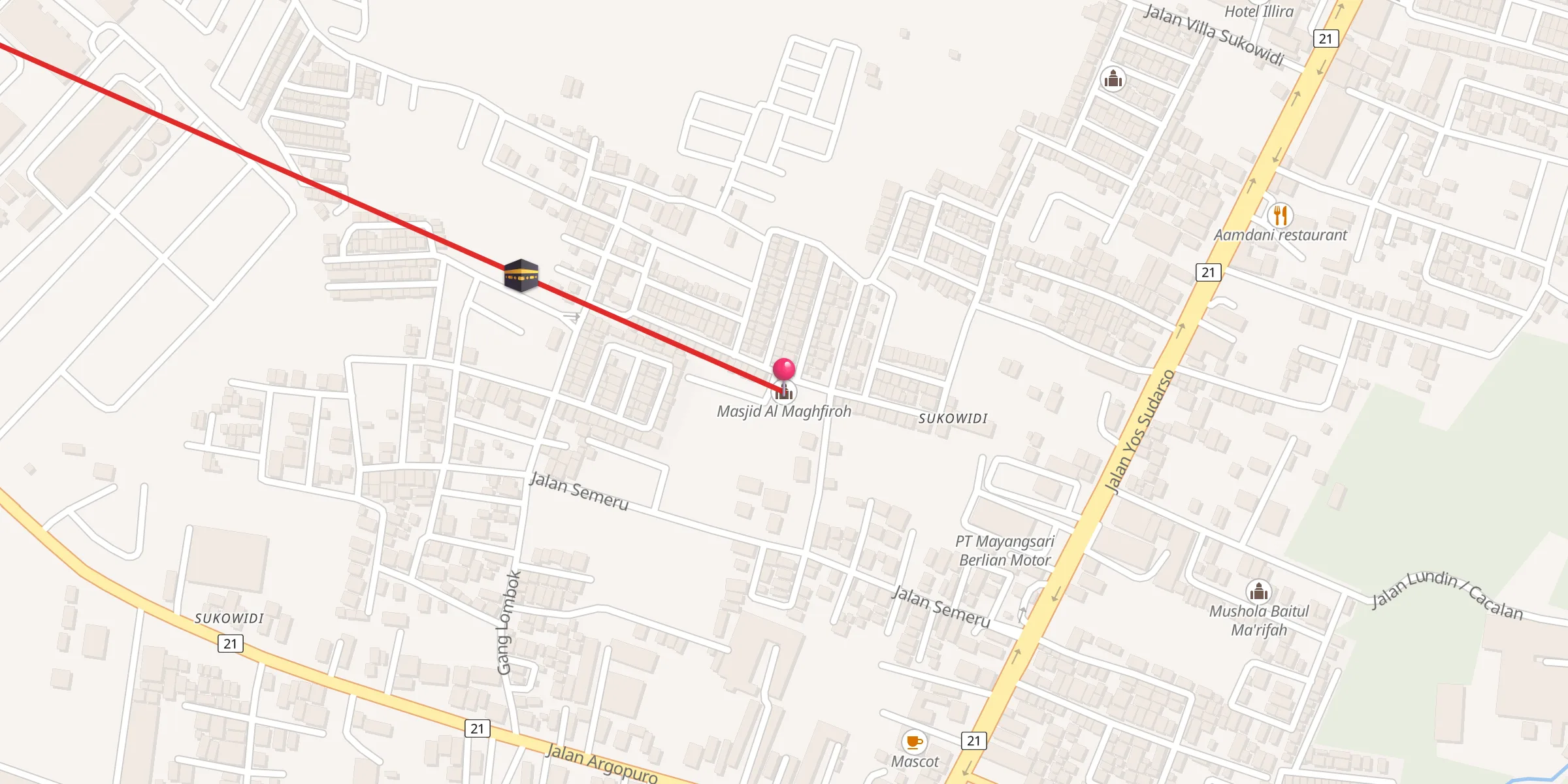 Carte de localisation : Masjid Al Maghfiroh