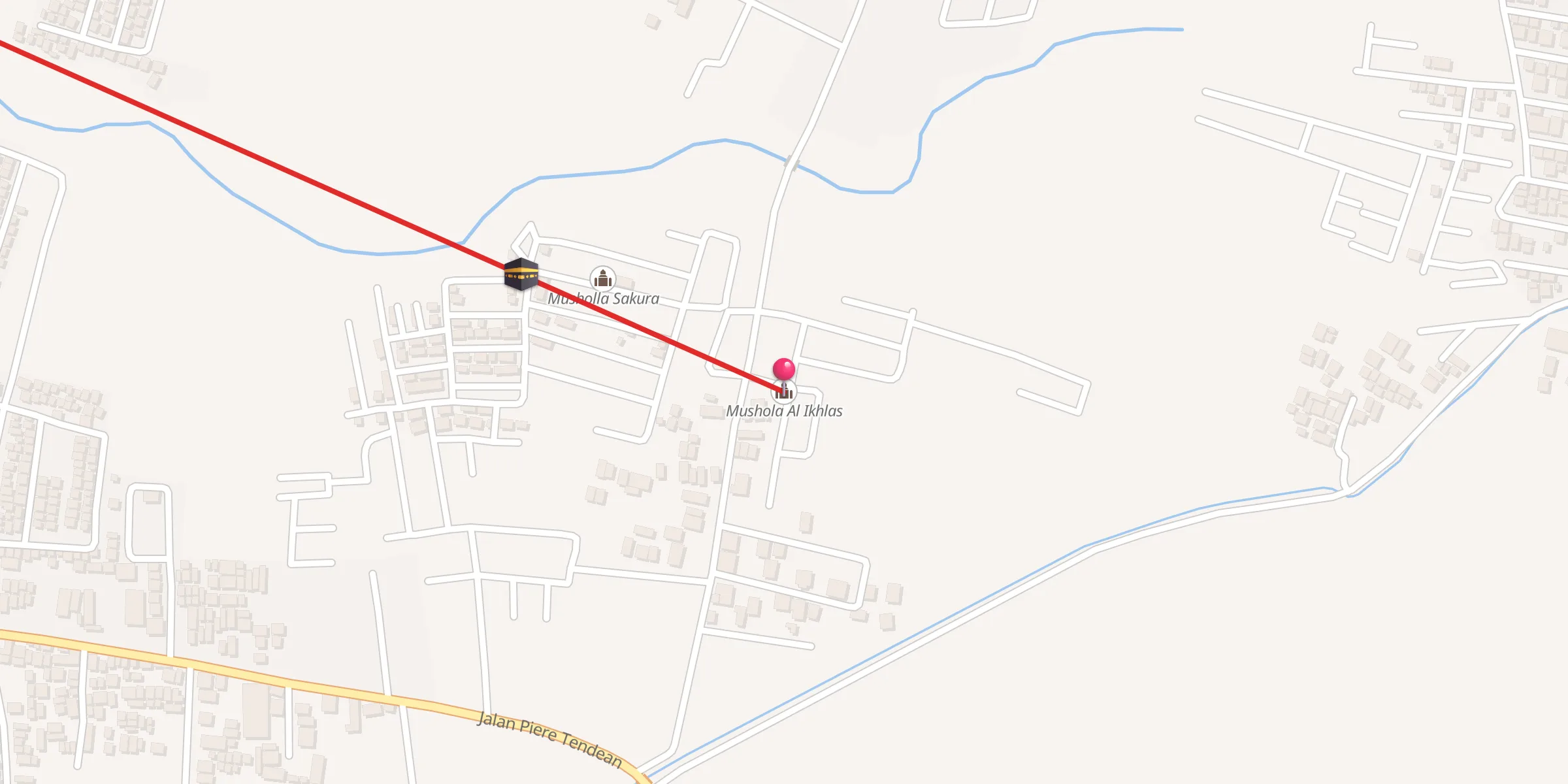Carte de localisation : Mushola Al Ikhlas