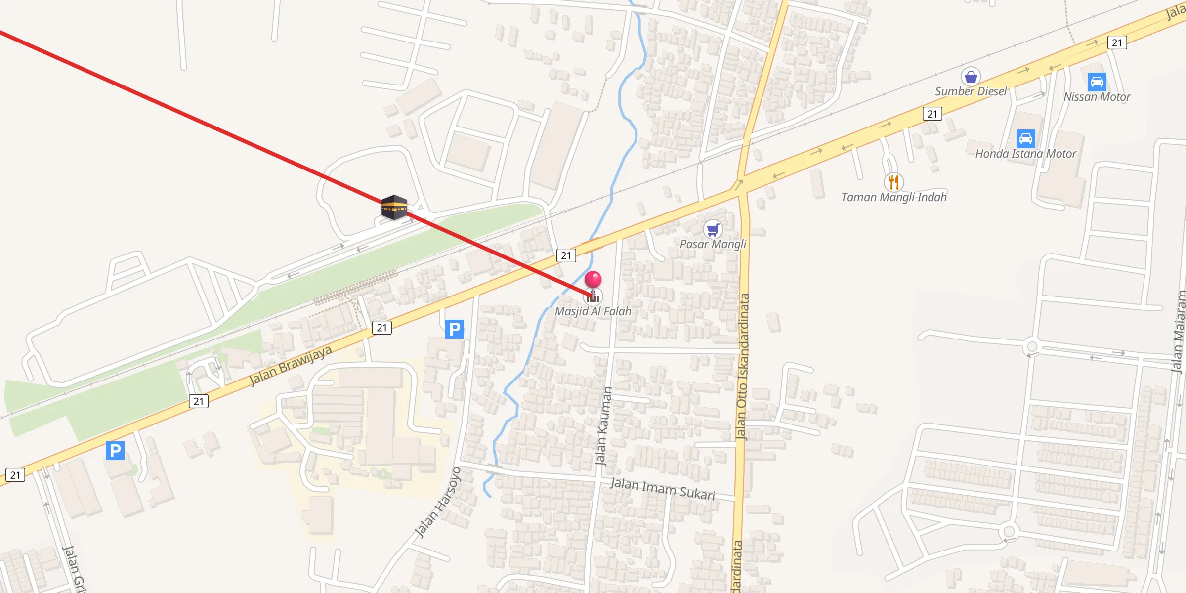 Carte de localisation : Masjid Al Falah