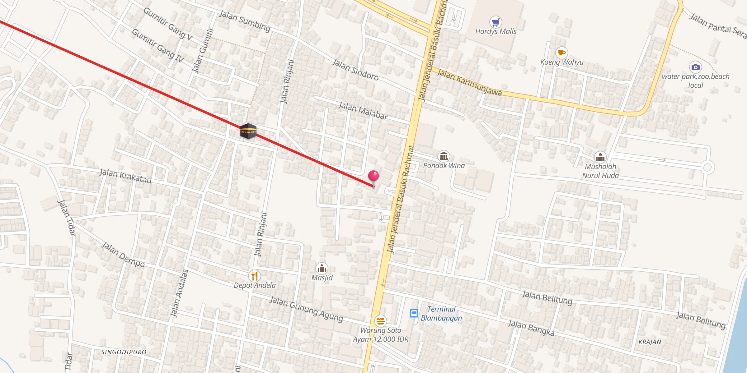 Carte de localisation : Masjid Al Hadi