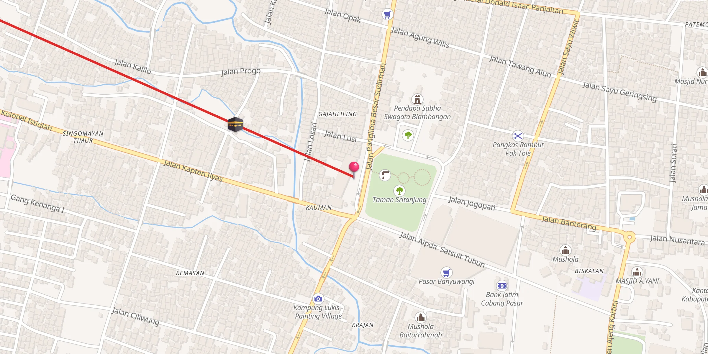 Carte de localisation : Masjid Agung Banyuwangi