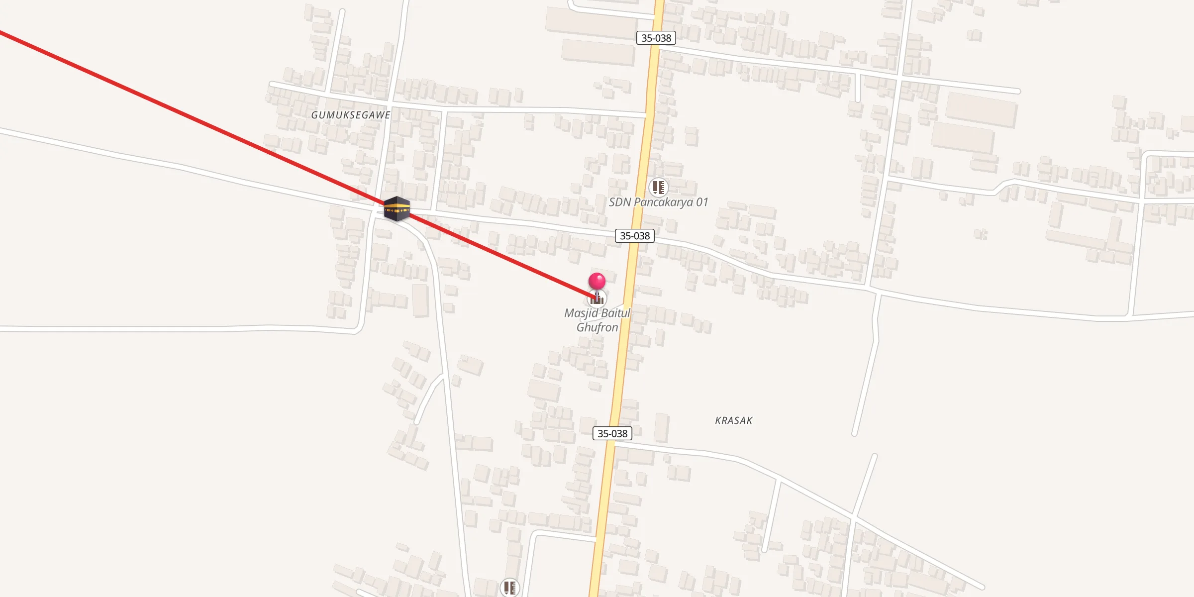 Carte de localisation : Masjid Baitul Ghufron