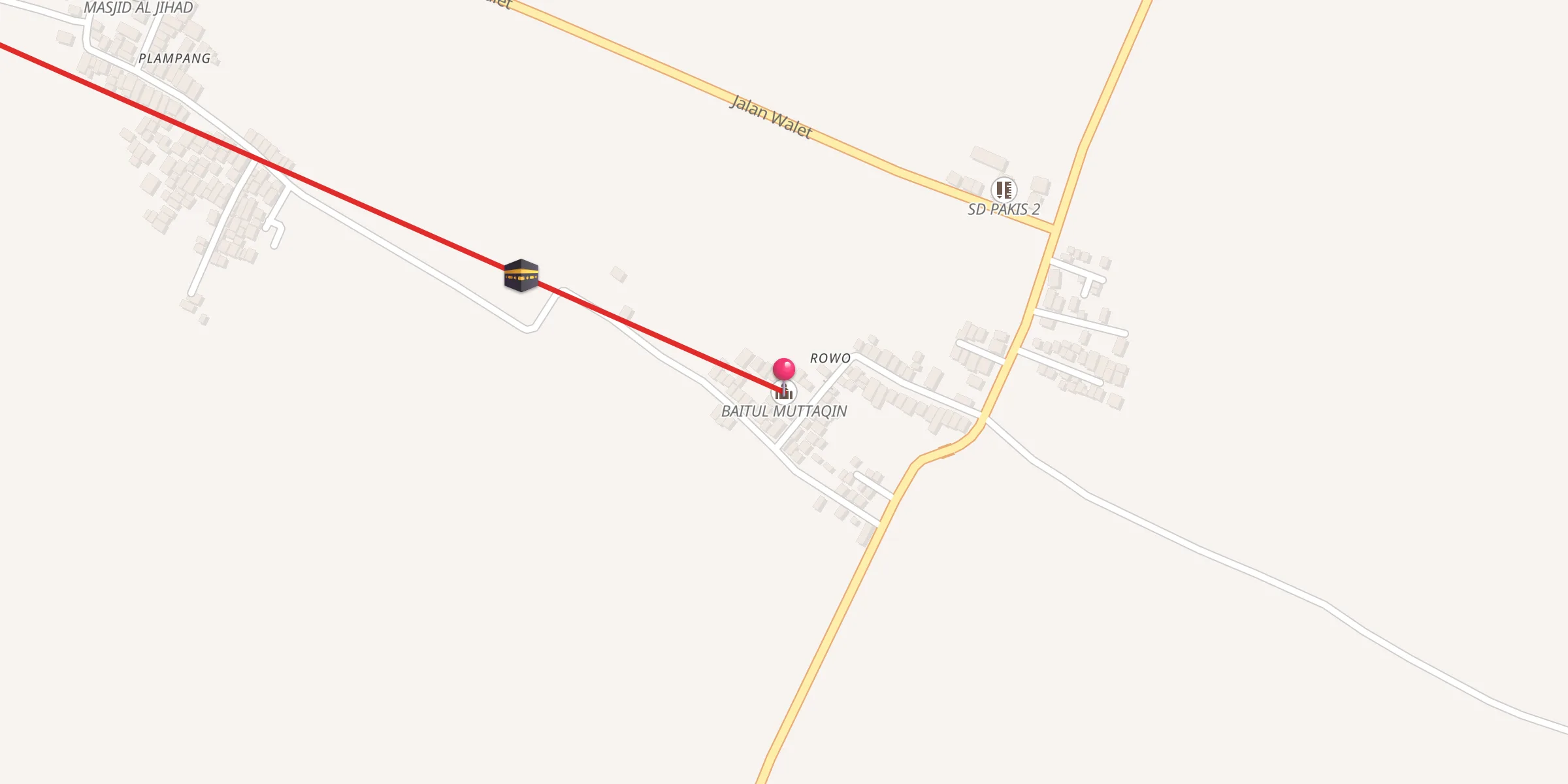 Carte de localisation : BAITUL MUTTAQIN