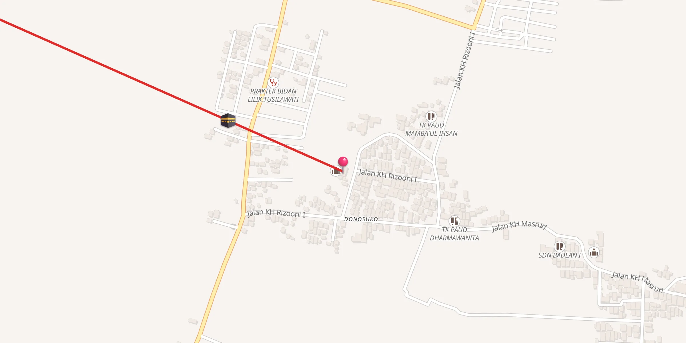 Carte de localisation : MASJID BAITUL IZZAH