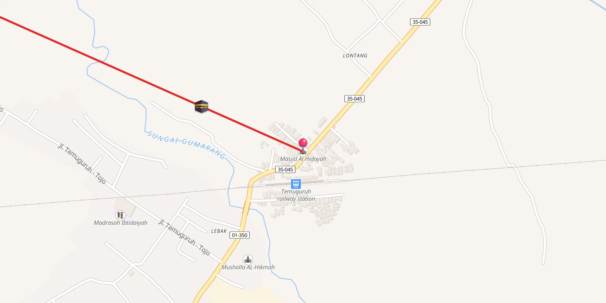 Carte de localisation : Masjid Al Hidayah