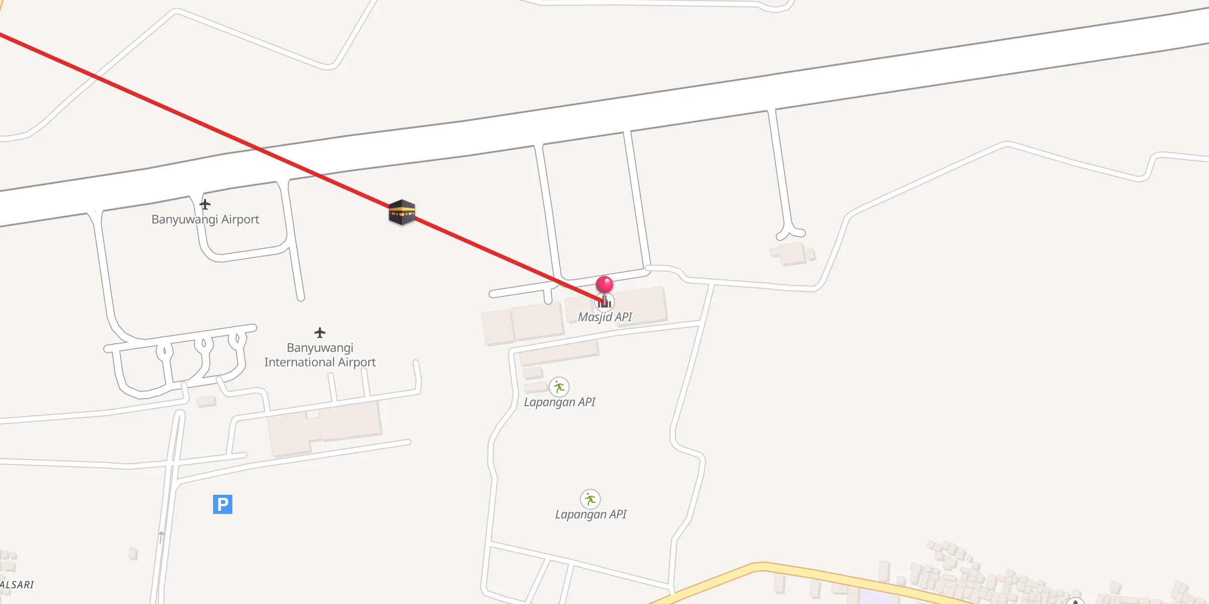 Carte de localisation : Masjid API